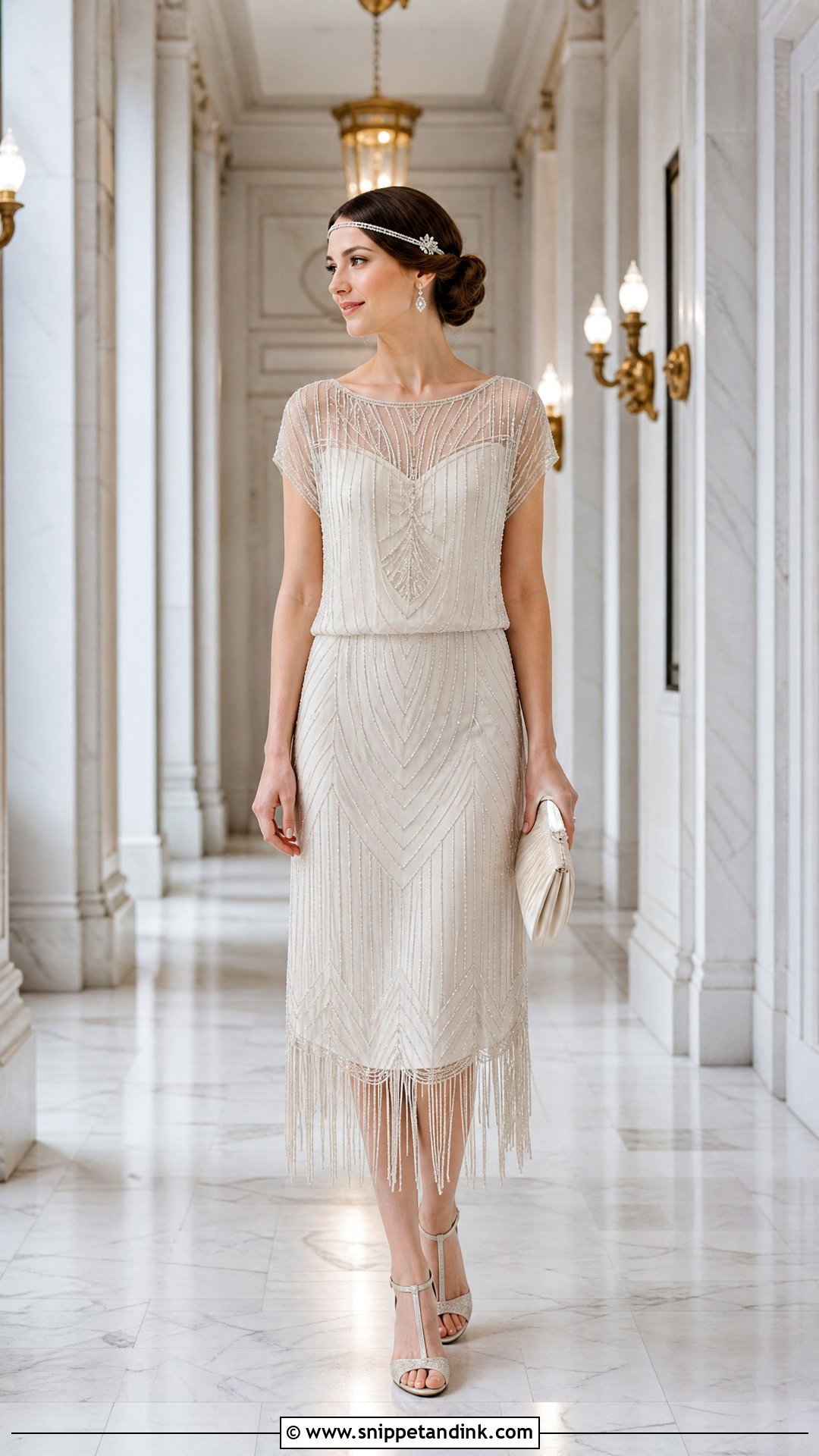 1920s Beaded Civil Wedding Dress - Snippet and Ink - 20 Vintage Civil Wedding Dress Ideas