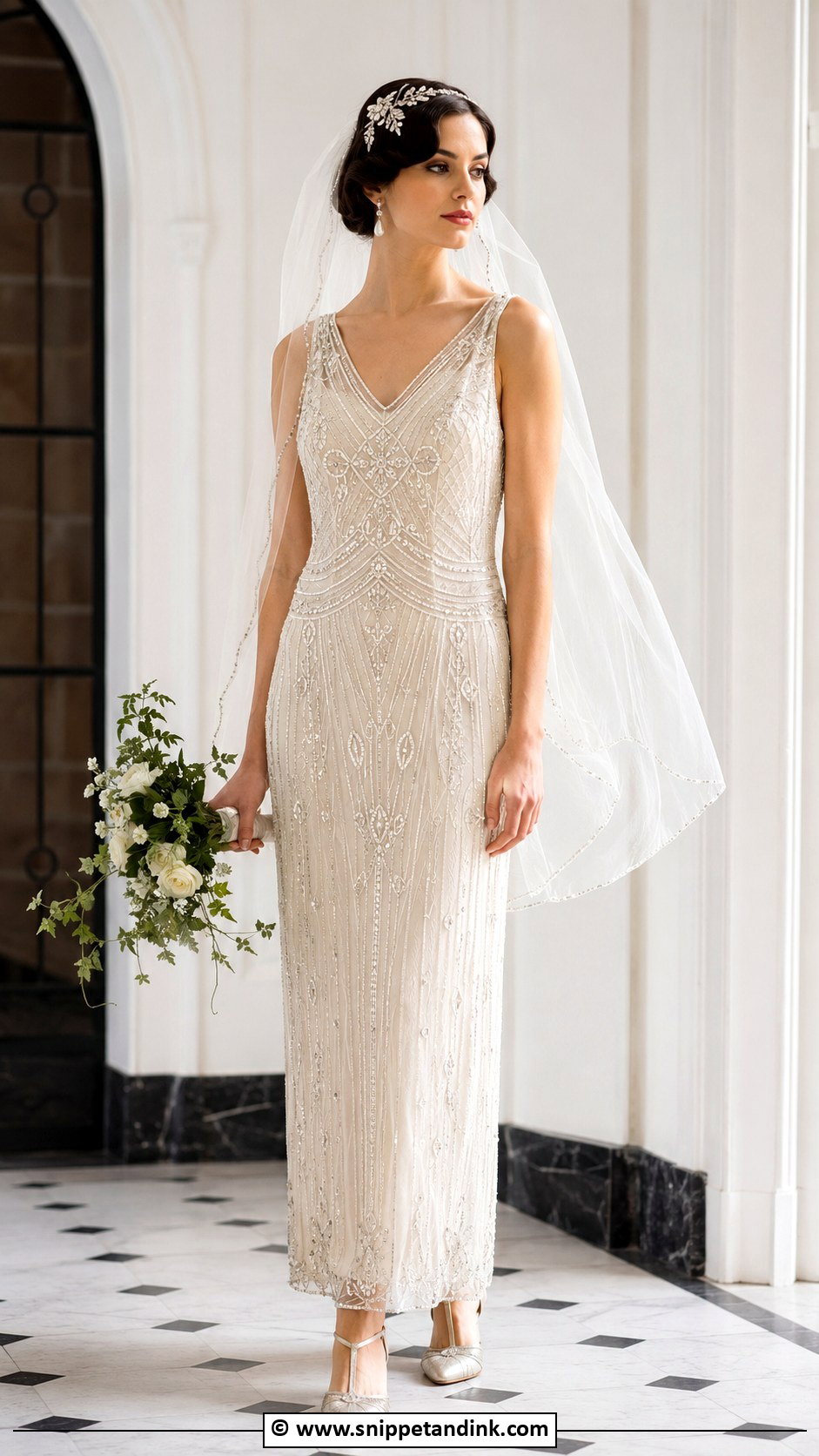 1920s Beaded Wedding Dress - Snippet and Ink - 30 1920s Wedding Dress Ideas