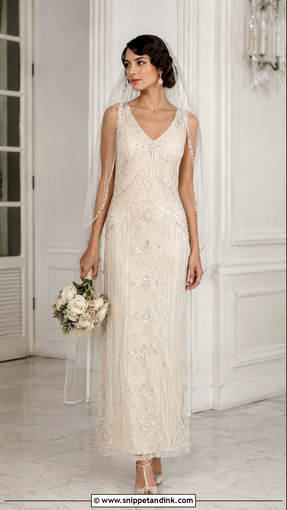 1920s Beaded Wedding Dress - Snippet and Ink - 25 1920 Wedding Dress Ideas