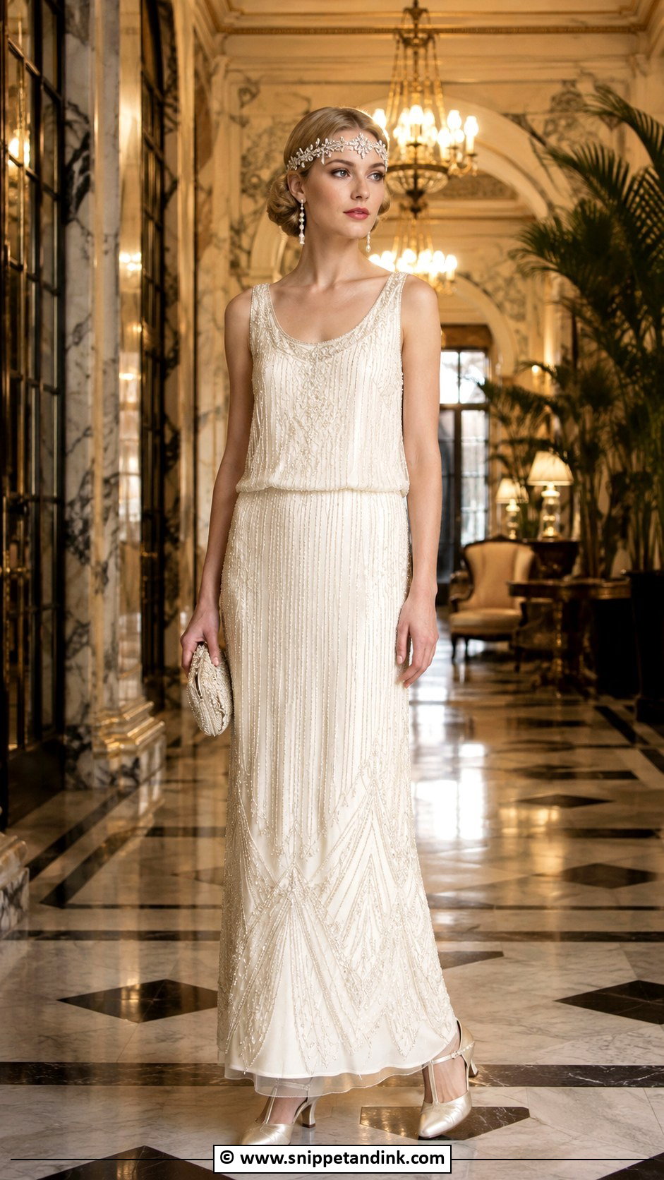 1920s Beaded Wedding Dress - Snippet and Ink - 25 Vintage Style Wedding Dresses