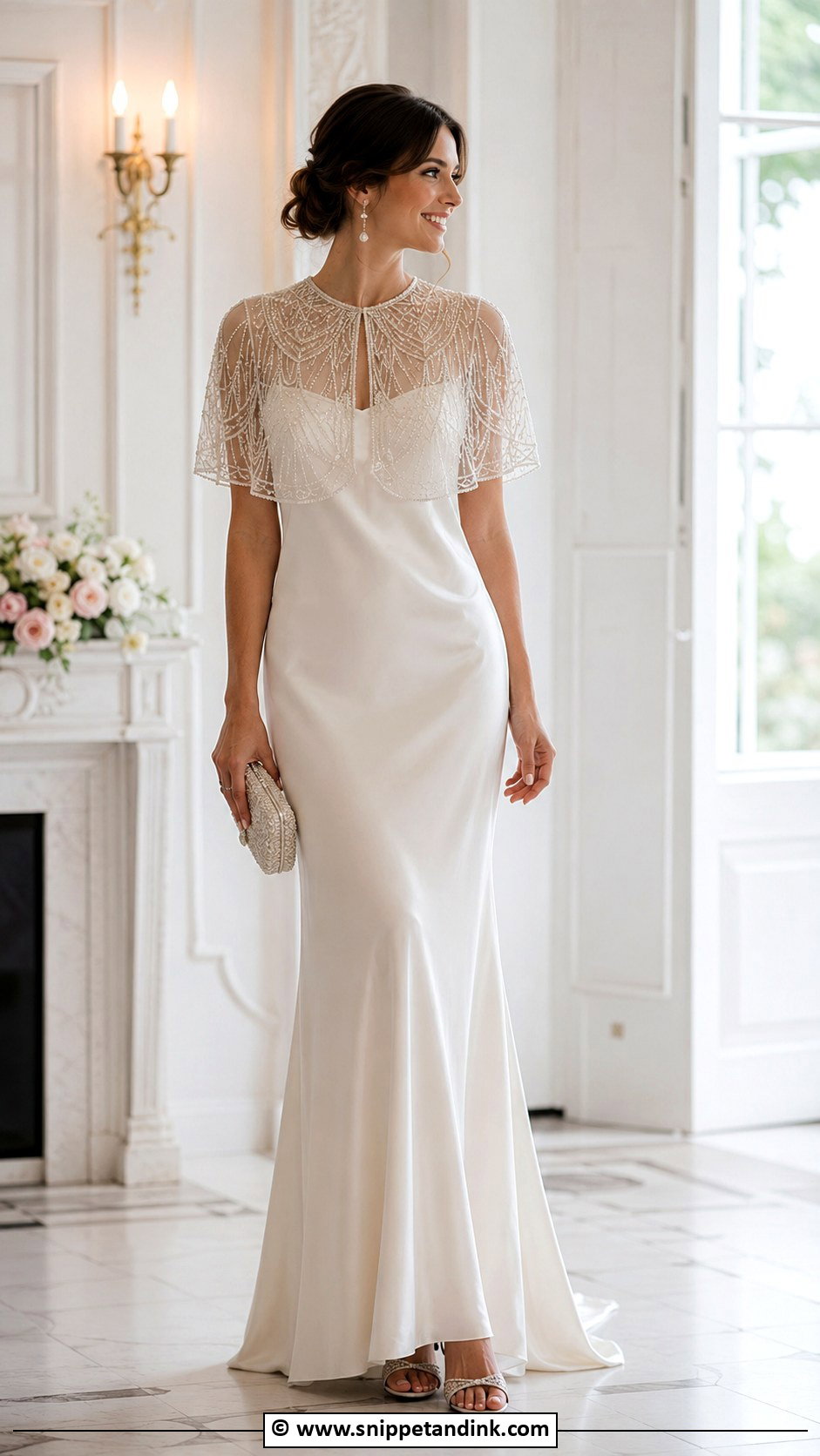 1920s Capelet Wedding Dress - Snippet and Ink - 30 1920s Wedding Dress Ideas