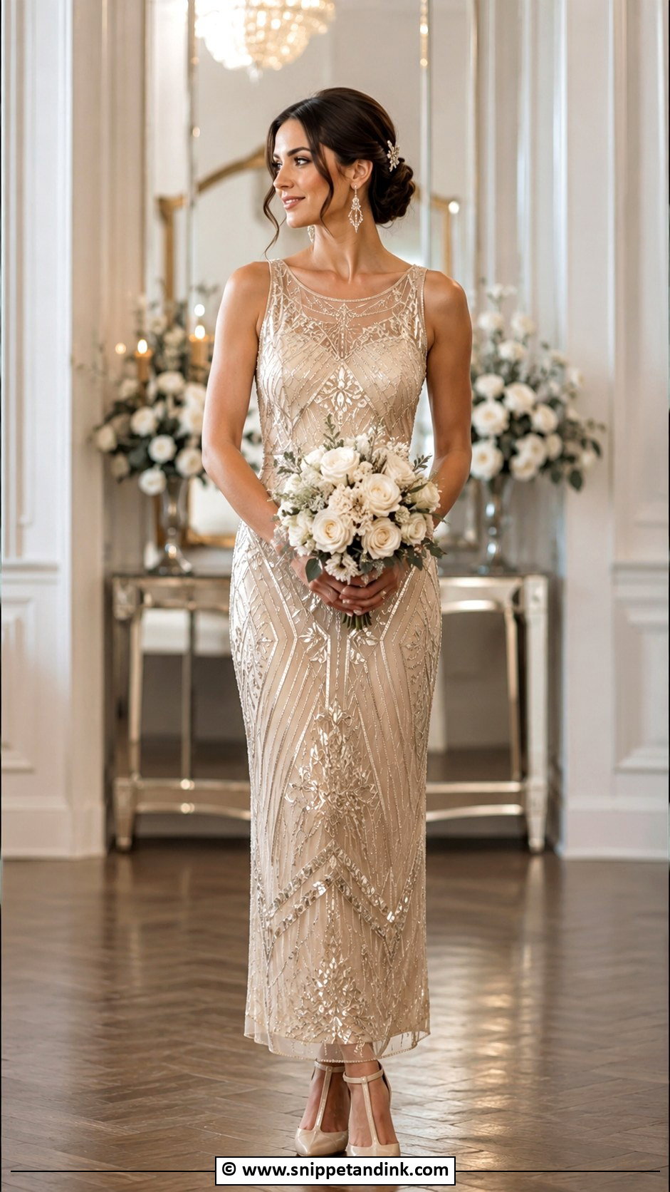1920s Champagne Wedding Dress - Snippet and Ink - 30 1920s Wedding Dress Ideas