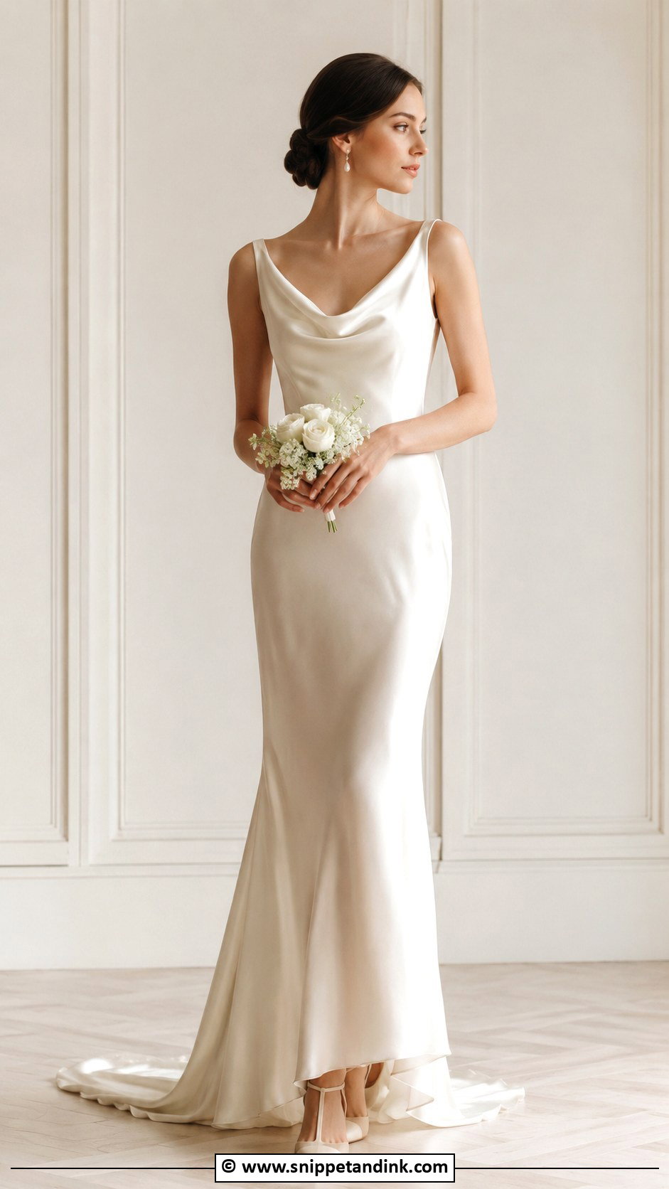 1920s Cowl Neck Wedding Dress - Snippet and Ink - 30 1920s Wedding Dress Ideas