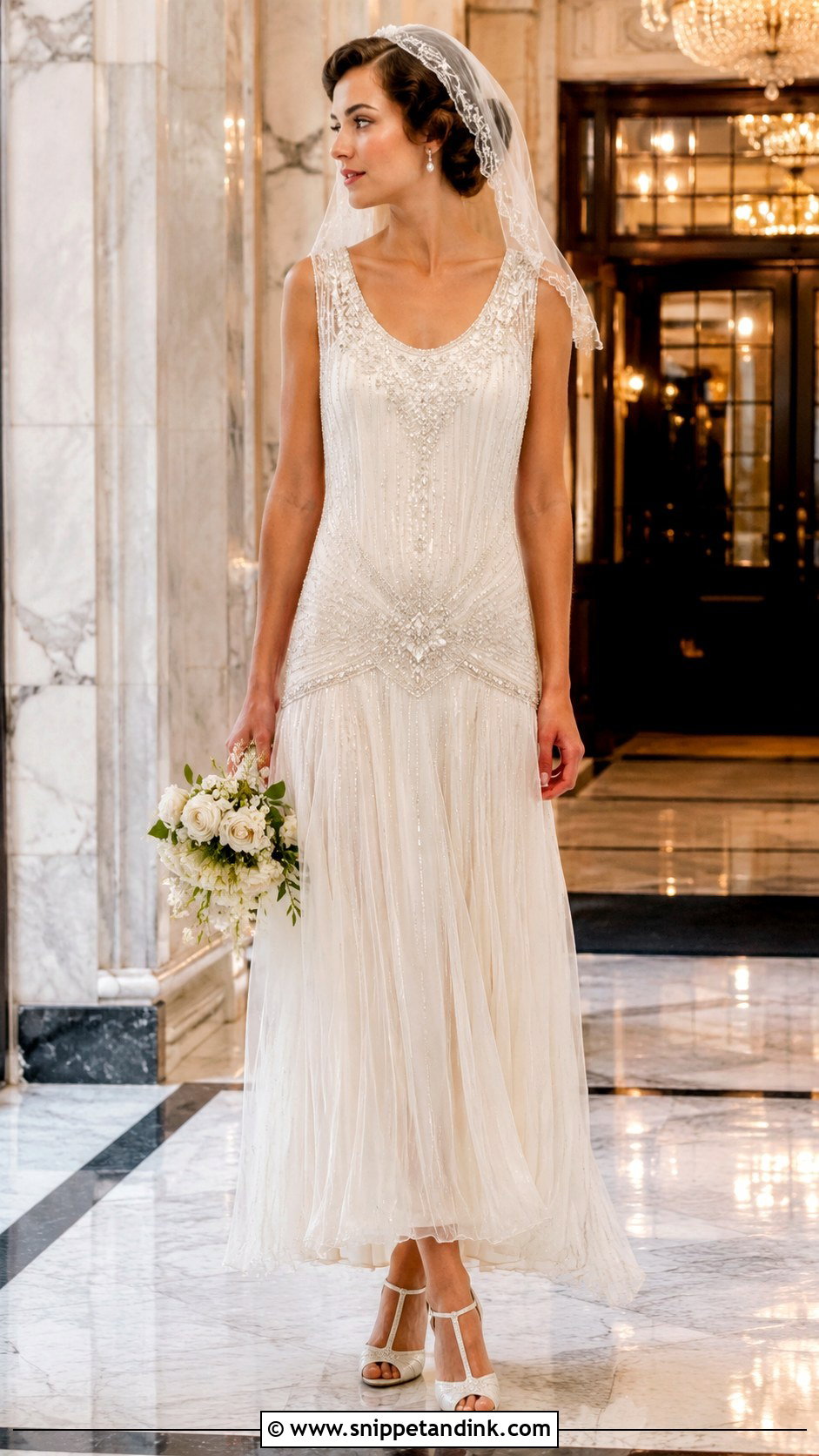 1920s Drop Waist Wedding Dress - Snippet and Ink - 25 Retro Wedding Dress Ideas