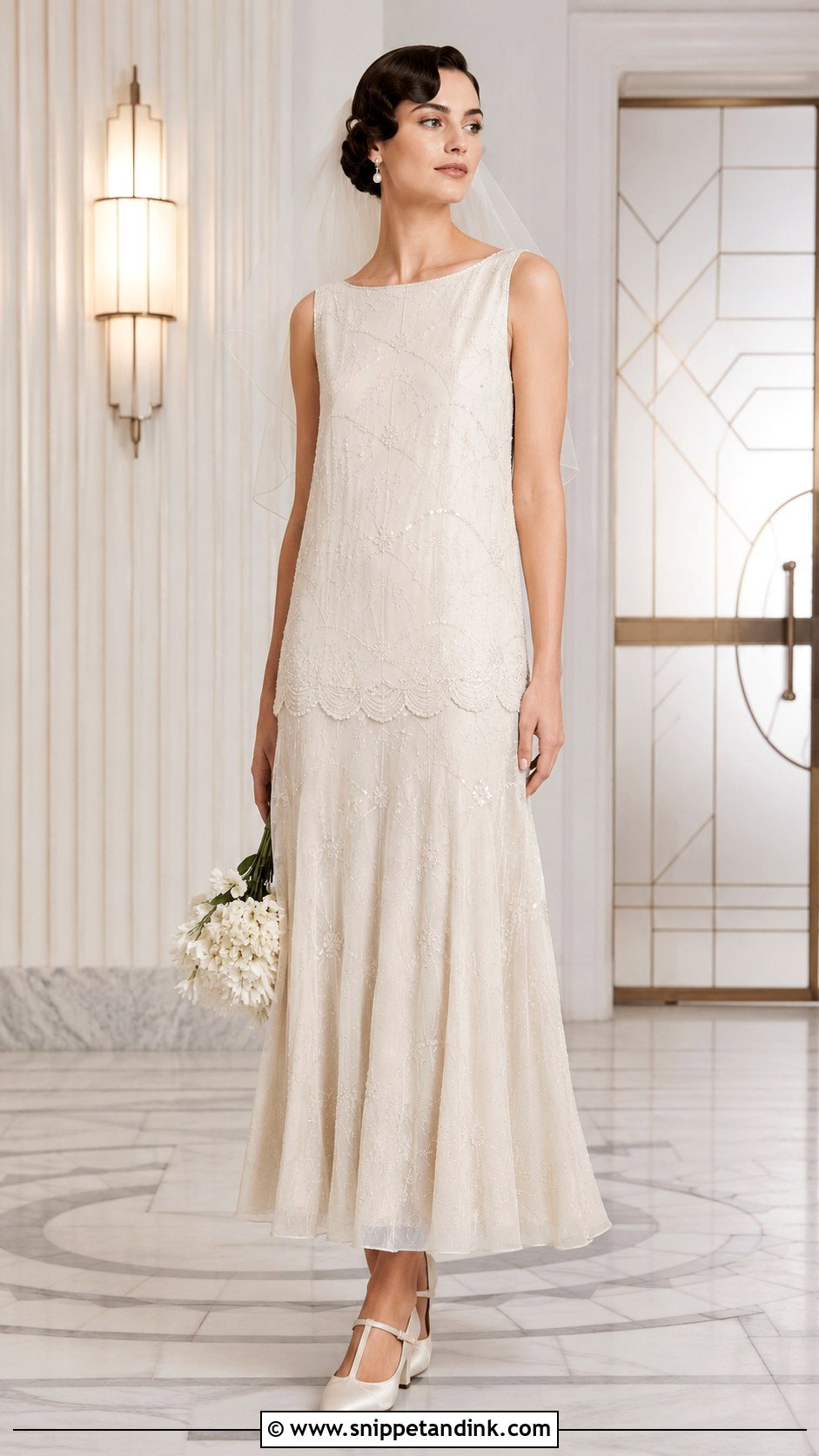 1920s Drop Waist Wedding Dress - Snippet and Ink - 20 Vintage Inspired Wedding Dress Ideas