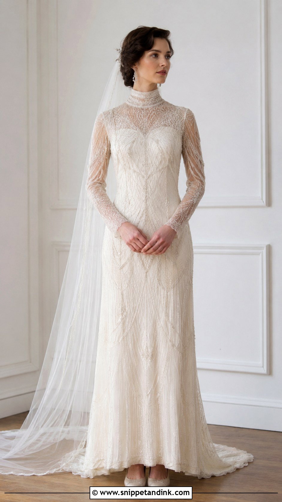 1920s High Neck Wedding Dress - Snippet and Ink - 25 1920 Wedding Dress Ideas