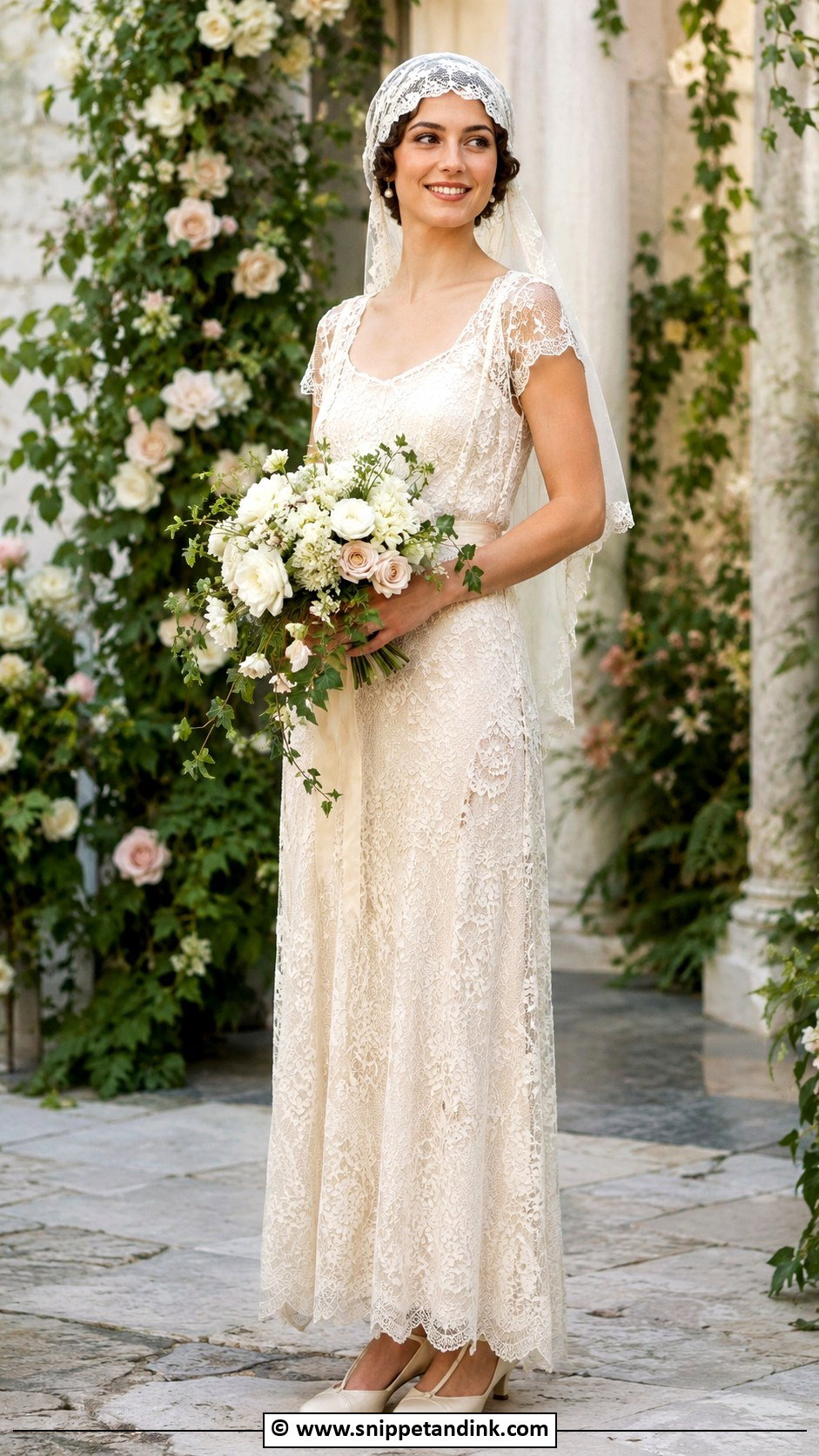 1920s Lace Wedding Dress - Snippet and Ink - 30 1920s Wedding Dress Ideas