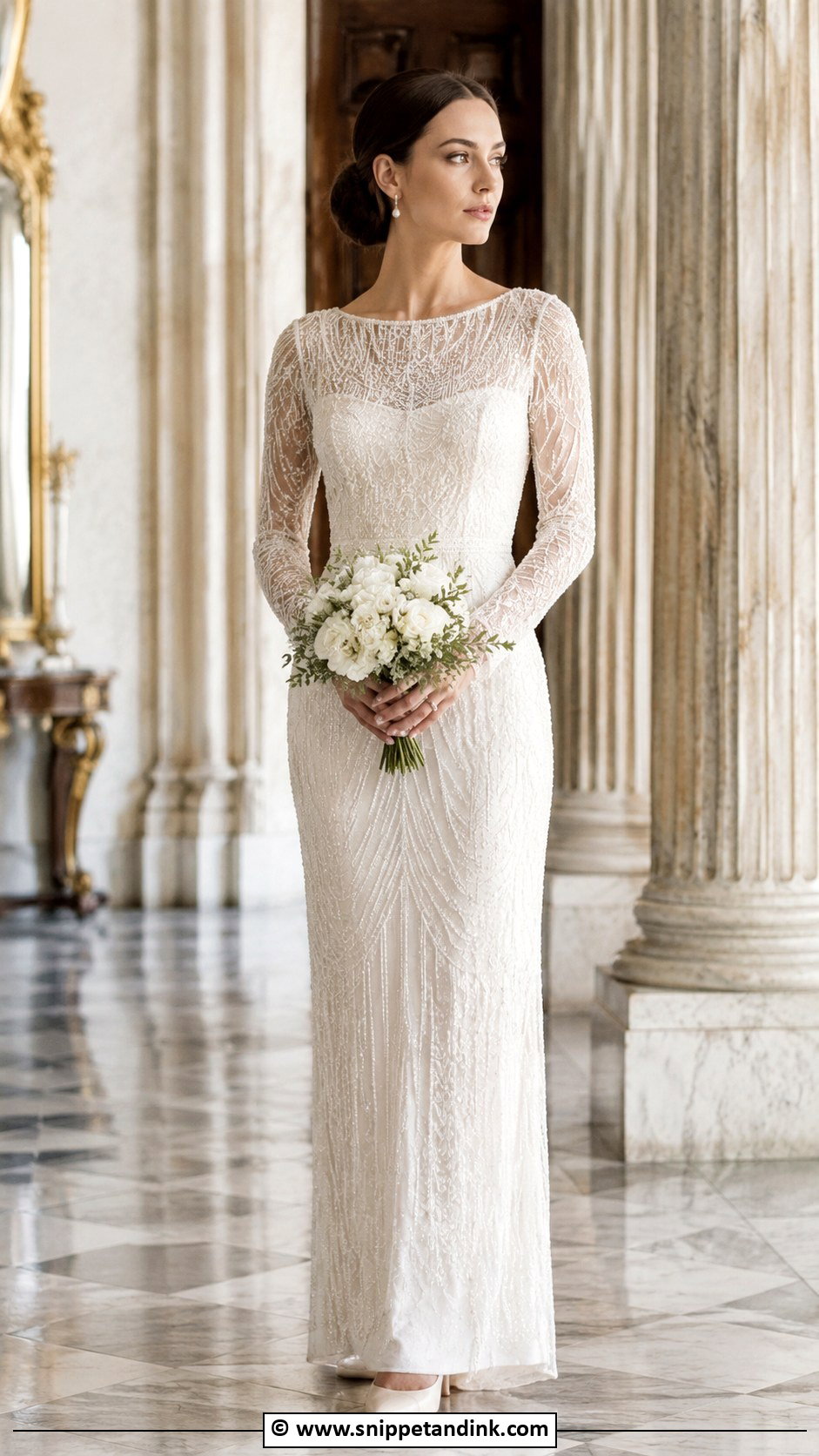 1920s Long Sleeve Wedding Dress - Snippet and Ink - 30 1920s Wedding Dress Ideas