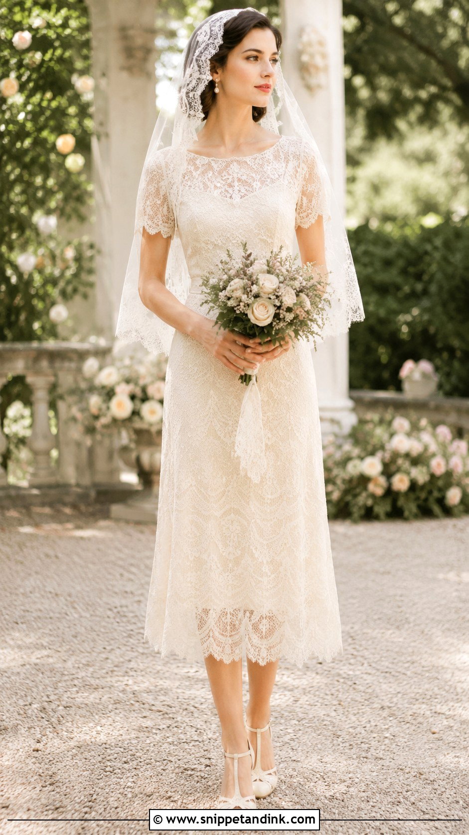 1920s Scalloped Hem Wedding Dress - Snippet and Ink - 25 1920 Wedding Dress Ideas