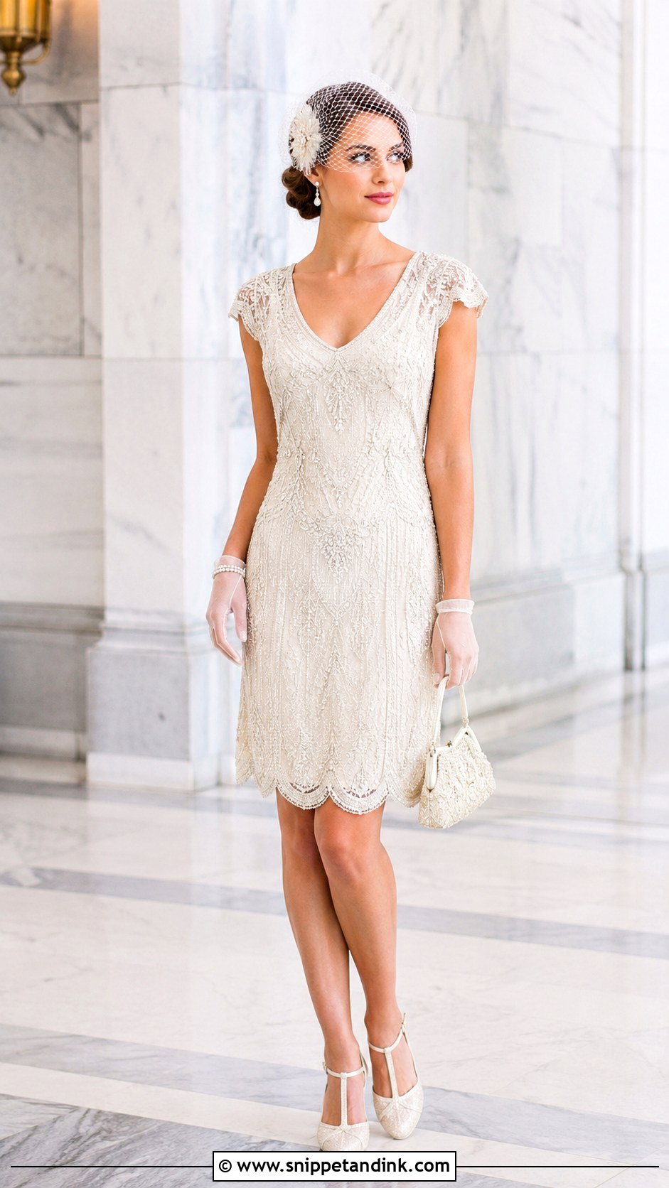1920s Short Wedding Dress - Snippet and Ink - 25 1920 Wedding Dress Ideas