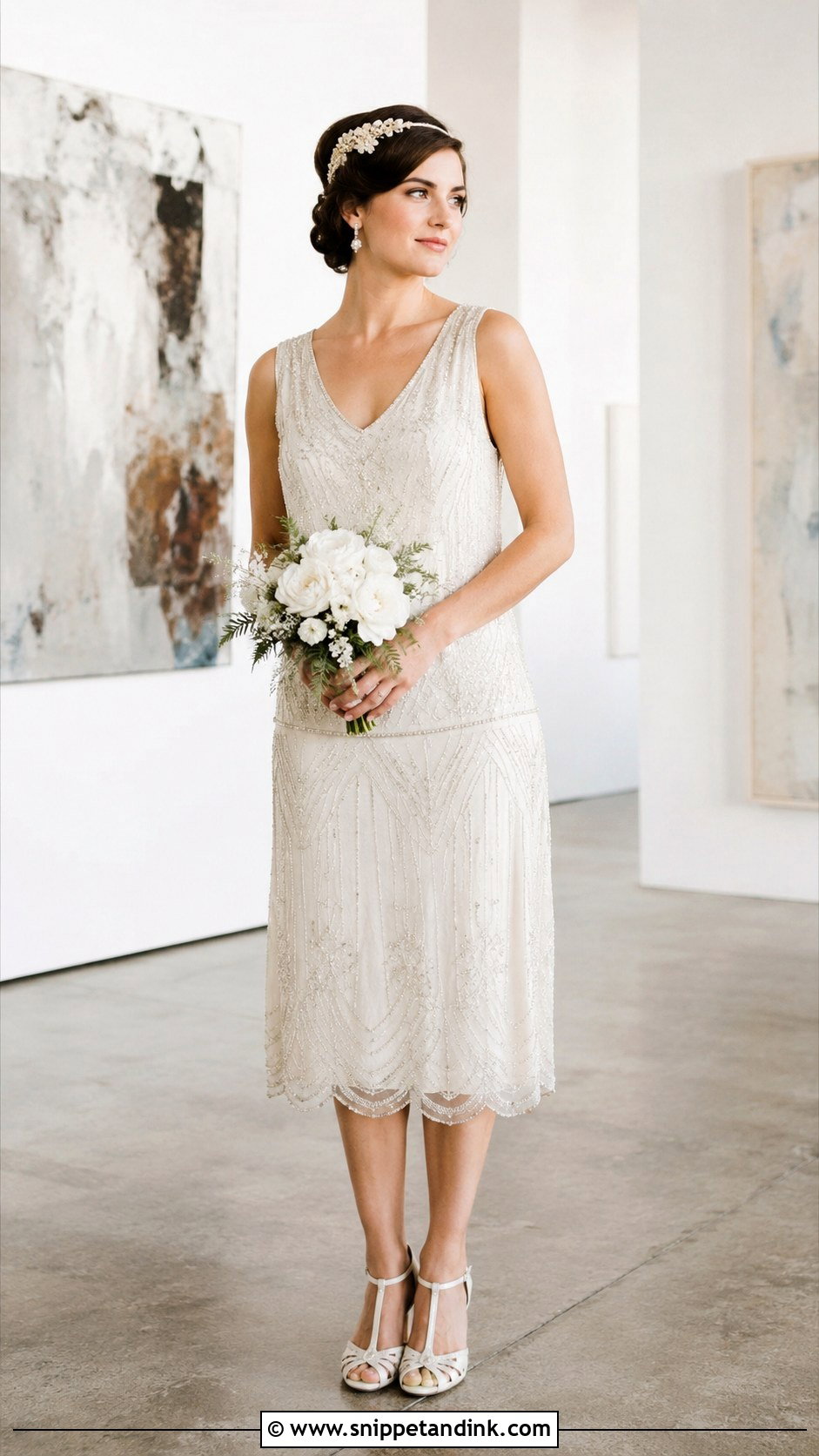 1920s Tea Length Wedding Dress - Snippet and Ink - 25 Tea Length Wedding Dress Vintage Ideas
