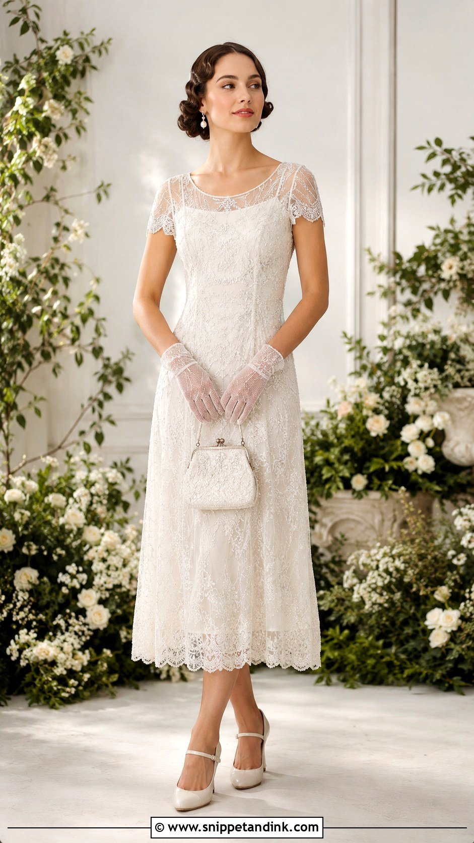 1920s Tea Length Wedding Dress - Snippet and Ink - 25 1920 Wedding Dress Ideas