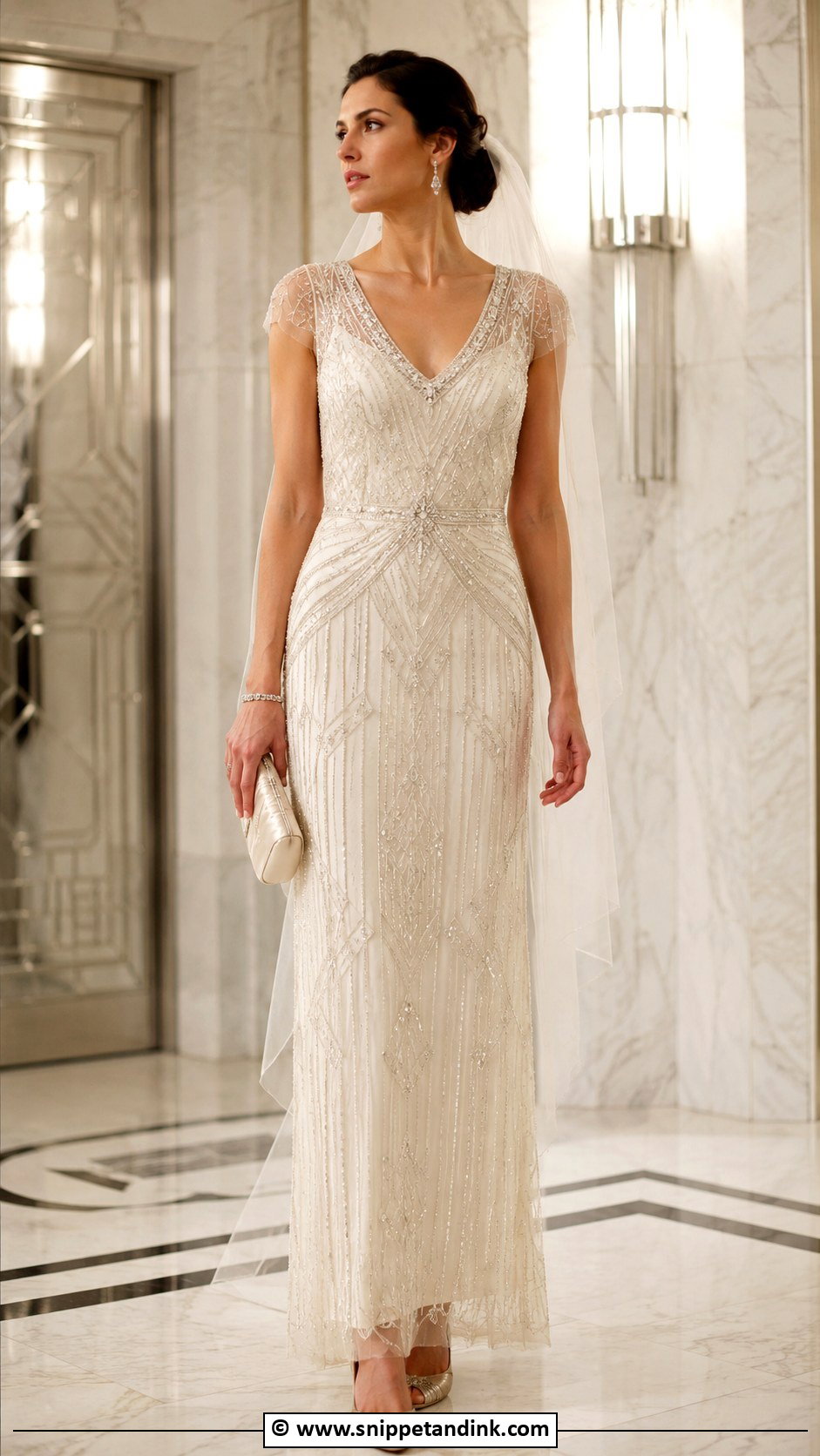 1930s Art Deco Beaded Wedding Dress - Snippet and Ink - 25 1930s Wedding Dress Ideas