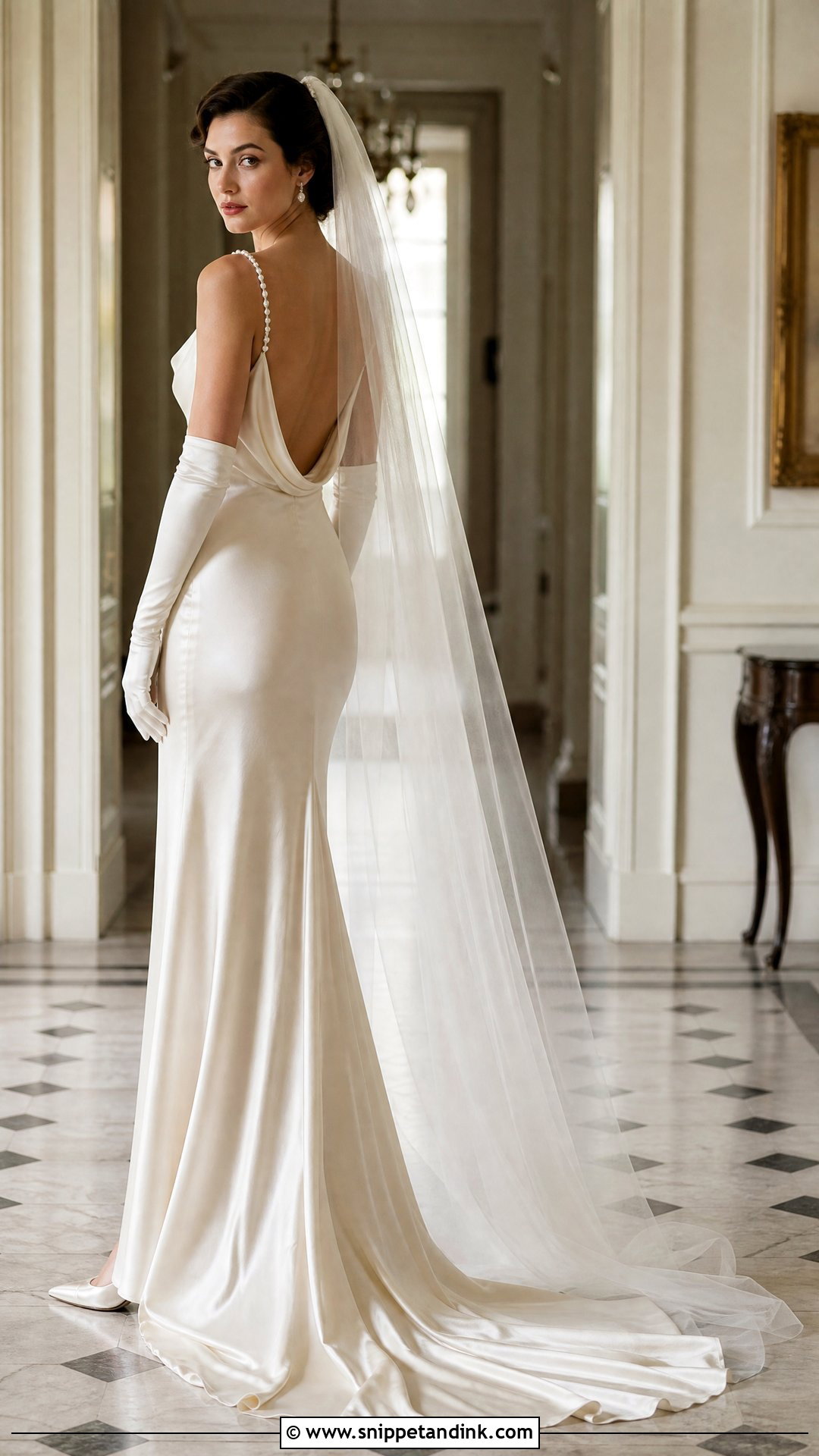 1930s Bias Cut Pearl Wedding Dress - Snippet and Ink - 20 Vintage Pearl Wedding Dress Ideas