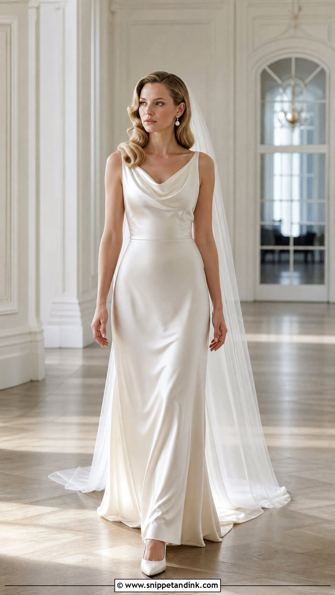 1930s Bias Cut Satin Bridal Gown - Snippet and Ink - 20 Vintage Bridal Gowns