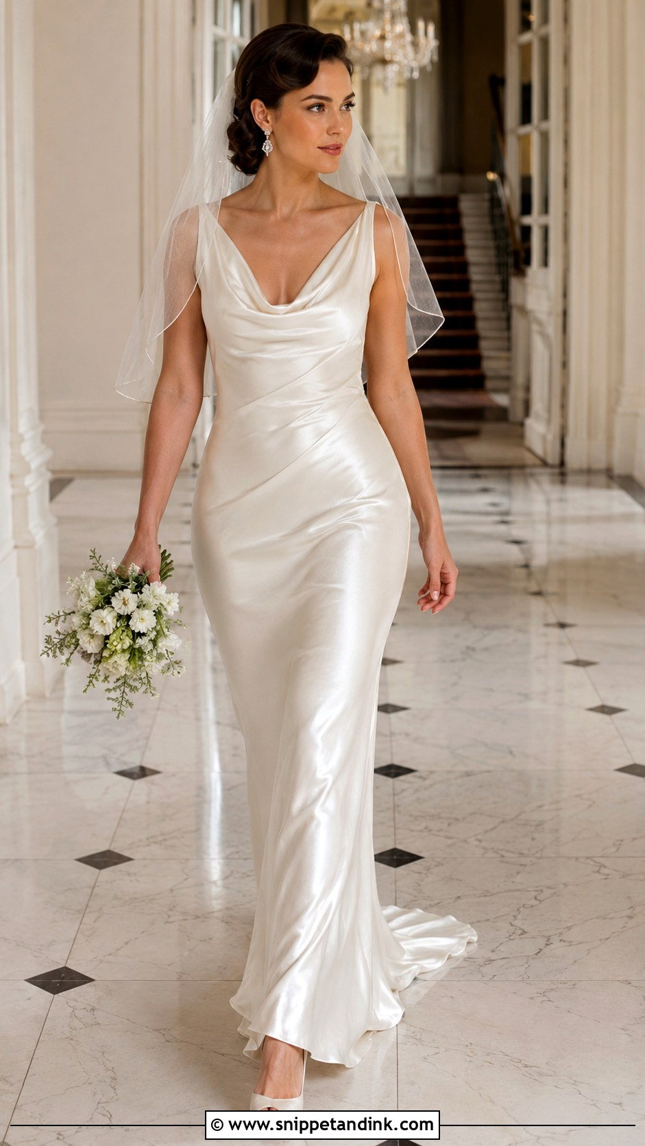 1930s Bias Cut Satin Wedding Dress - Snippet and Ink - 20 Vintage Inspired Wedding Dress Ideas