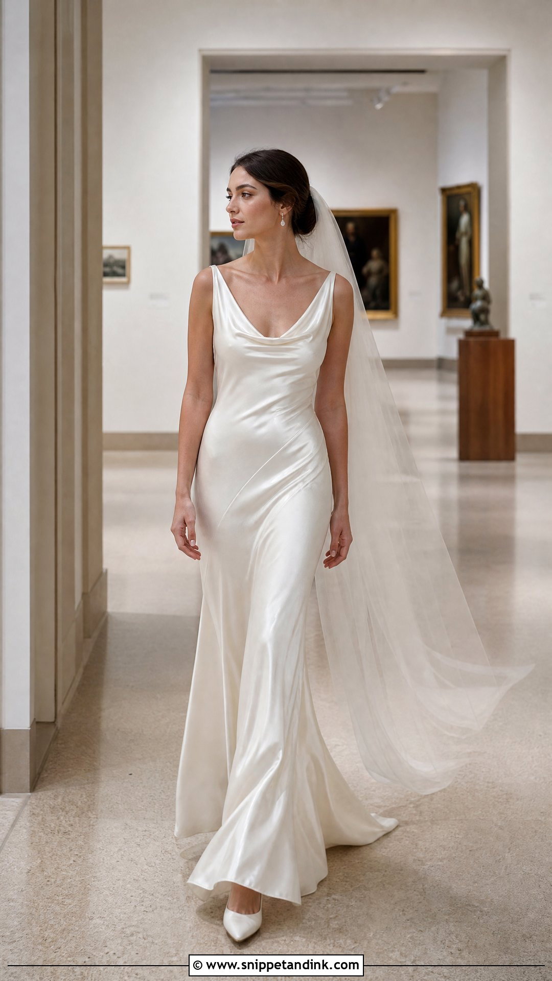 1930s Bias Cut Satin Wedding Dress - Snippet and Ink - 20 Retro Wedding Dresses