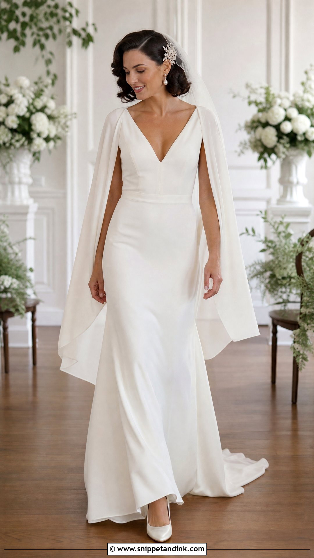 1930s Cape Sleeve Wedding Dress - Snippet and Ink - 20 Old School Wedding Dress Ideas