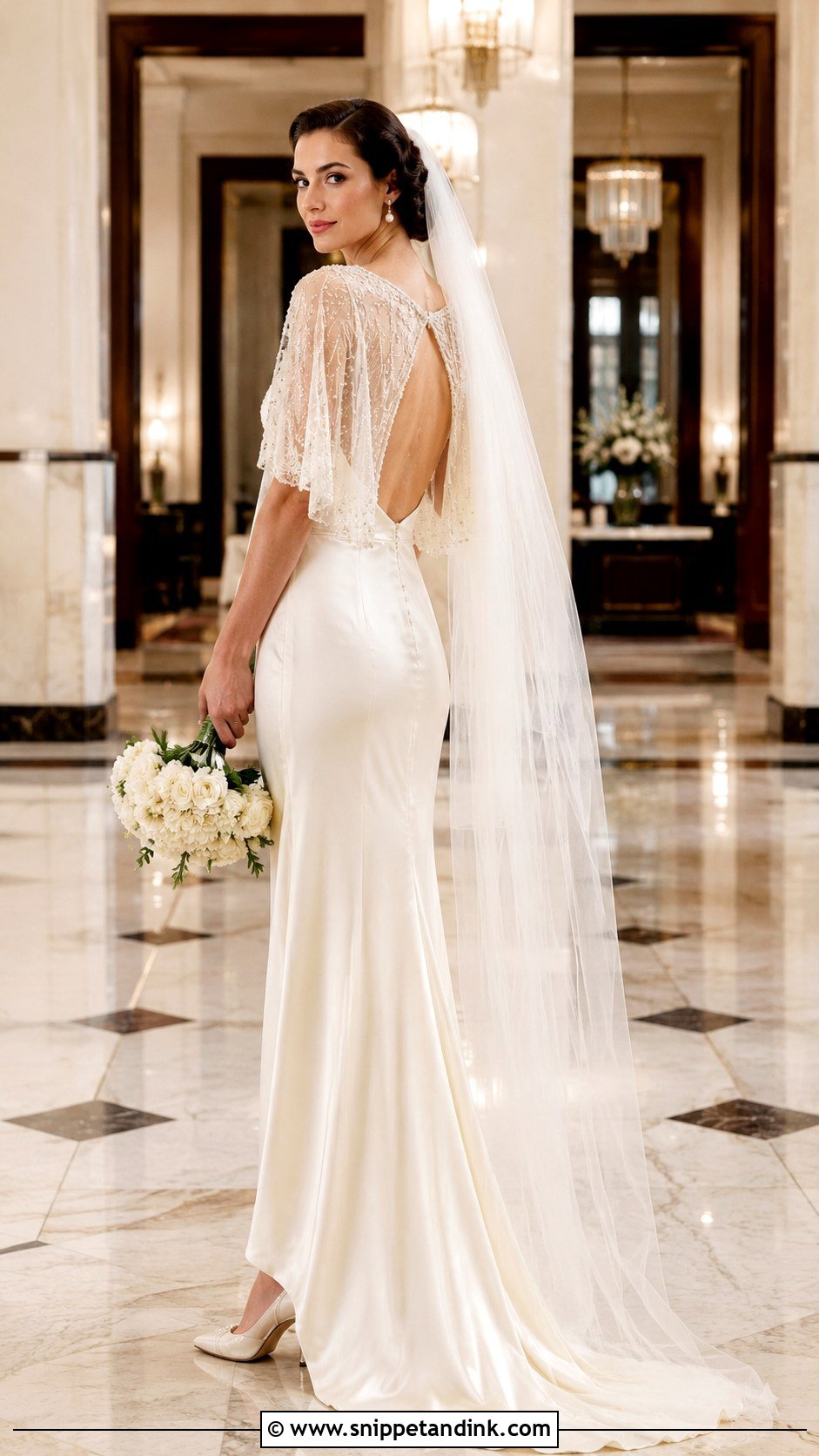 1930s Capelet Wedding Dress - Snippet and Ink - 20 1930 Wedding Dress Ideas