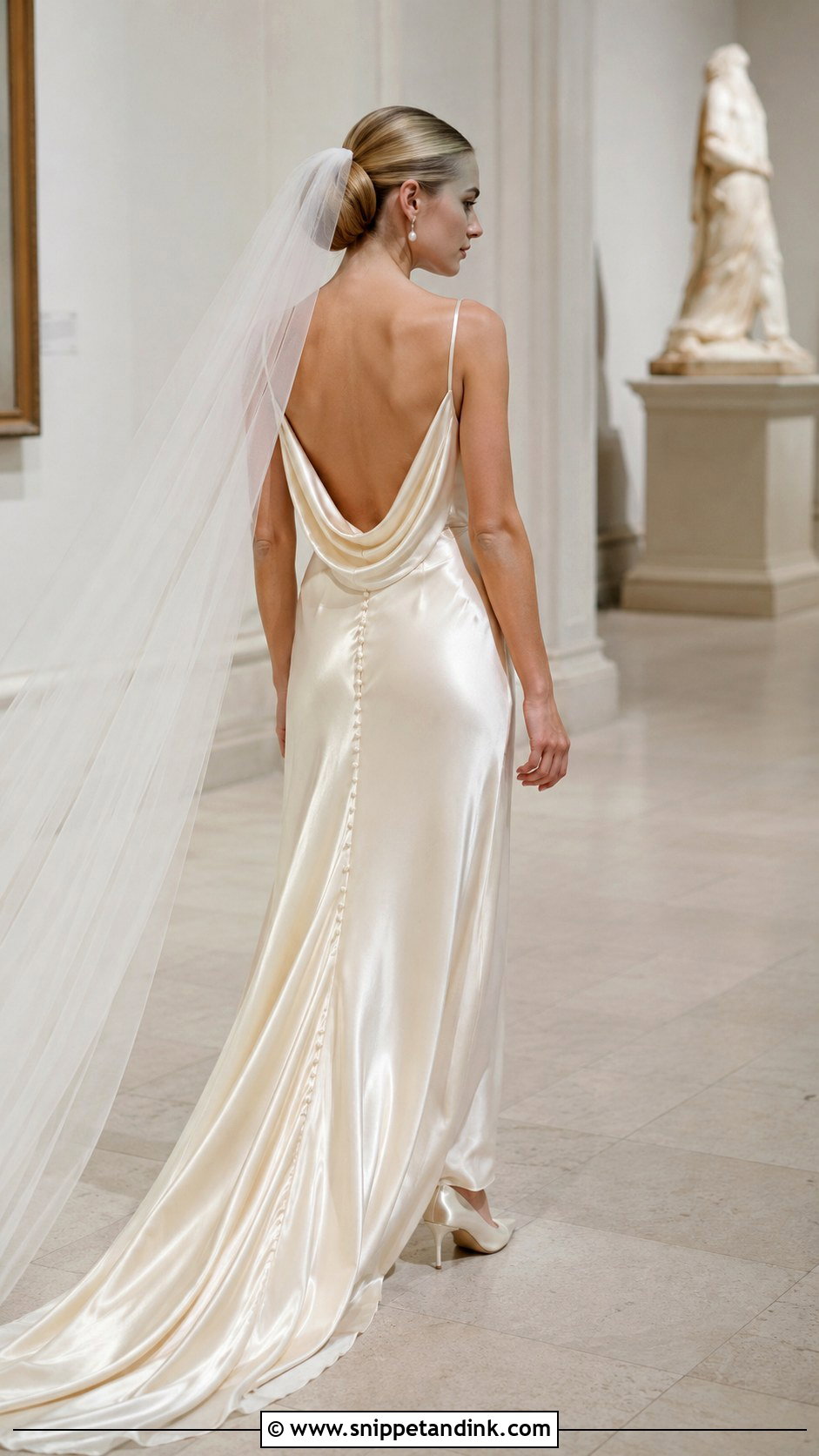 1930s Cowl Back Wedding Dress - Snippet and Ink - 20 Vintage Inspired Wedding Dress Ideas