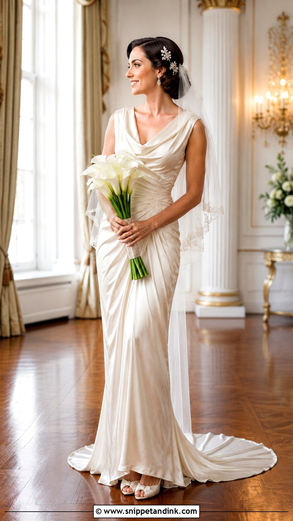 1930s Cowl Neck Wedding Dress - Snippet and Ink - 20 1930 Wedding Dress Ideas