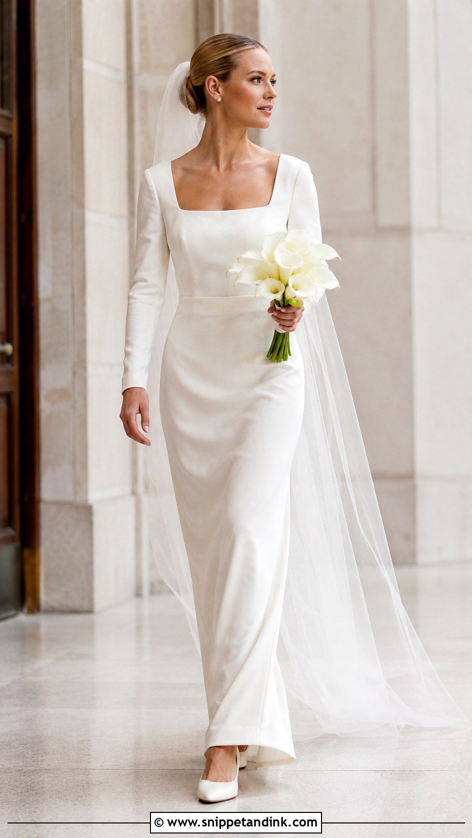 1930s Crepe Column Wedding Dress - Snippet and Ink - 20 1930 Wedding Dress Ideas