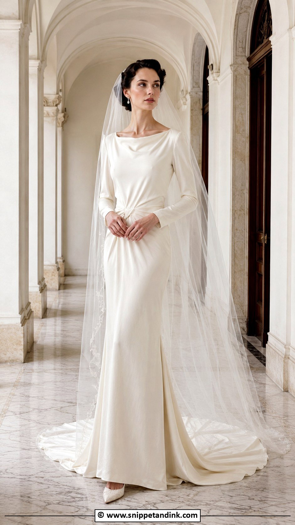 1930s Crepe Wedding Dress With Train - Snippet and Ink - 25 1930s Wedding Dress Ideas