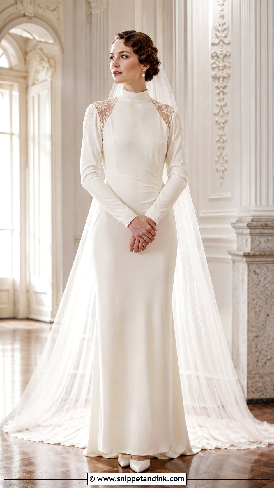 1930s High Neck Wedding Dress - Snippet and Ink - 20 1930 Wedding Dress Ideas