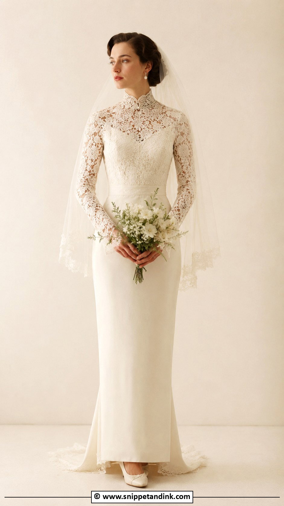 1930s High Neck Wedding Dress - Snippet and Ink - 25 1930s Wedding Dress Ideas
