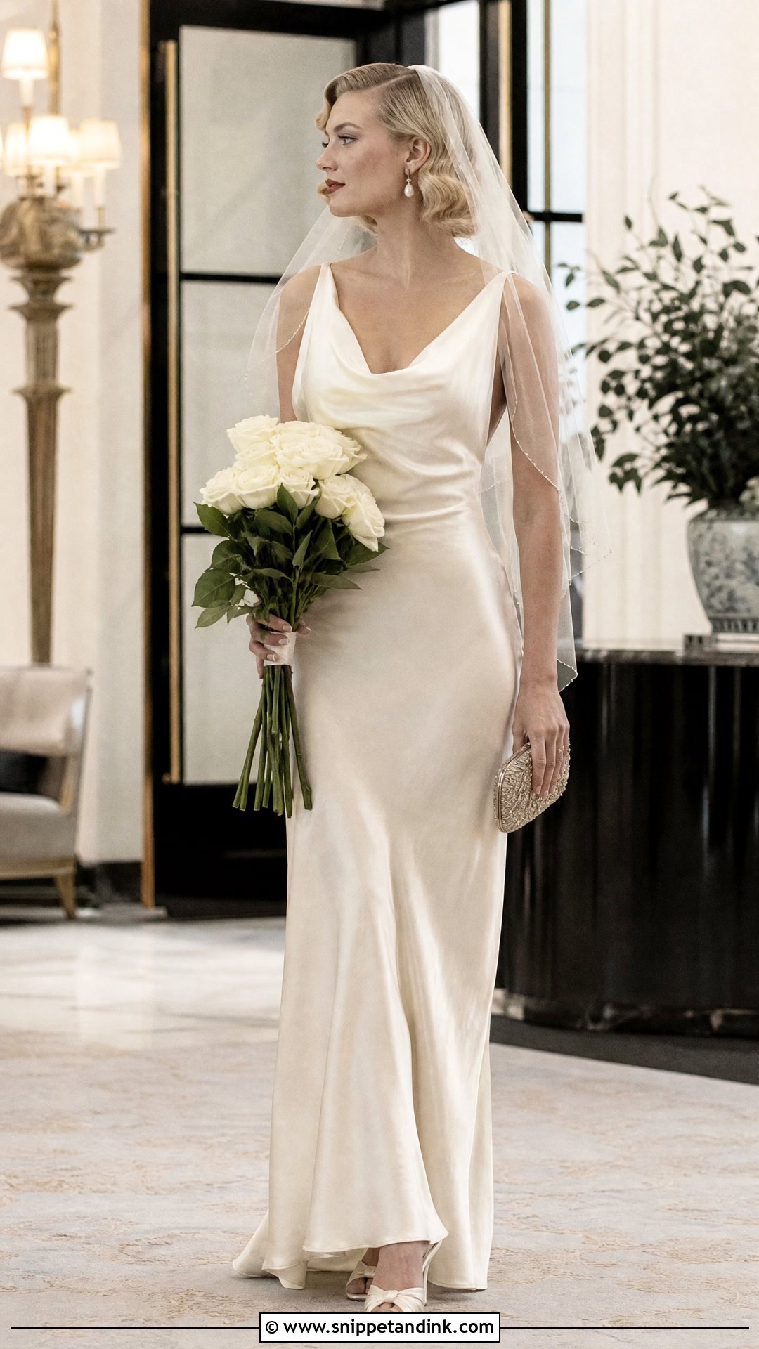 1930s Ivory Bias Cut Wedding Dress - Snippet and Ink - 20 Vintage Ivory Wedding Dress Ideas