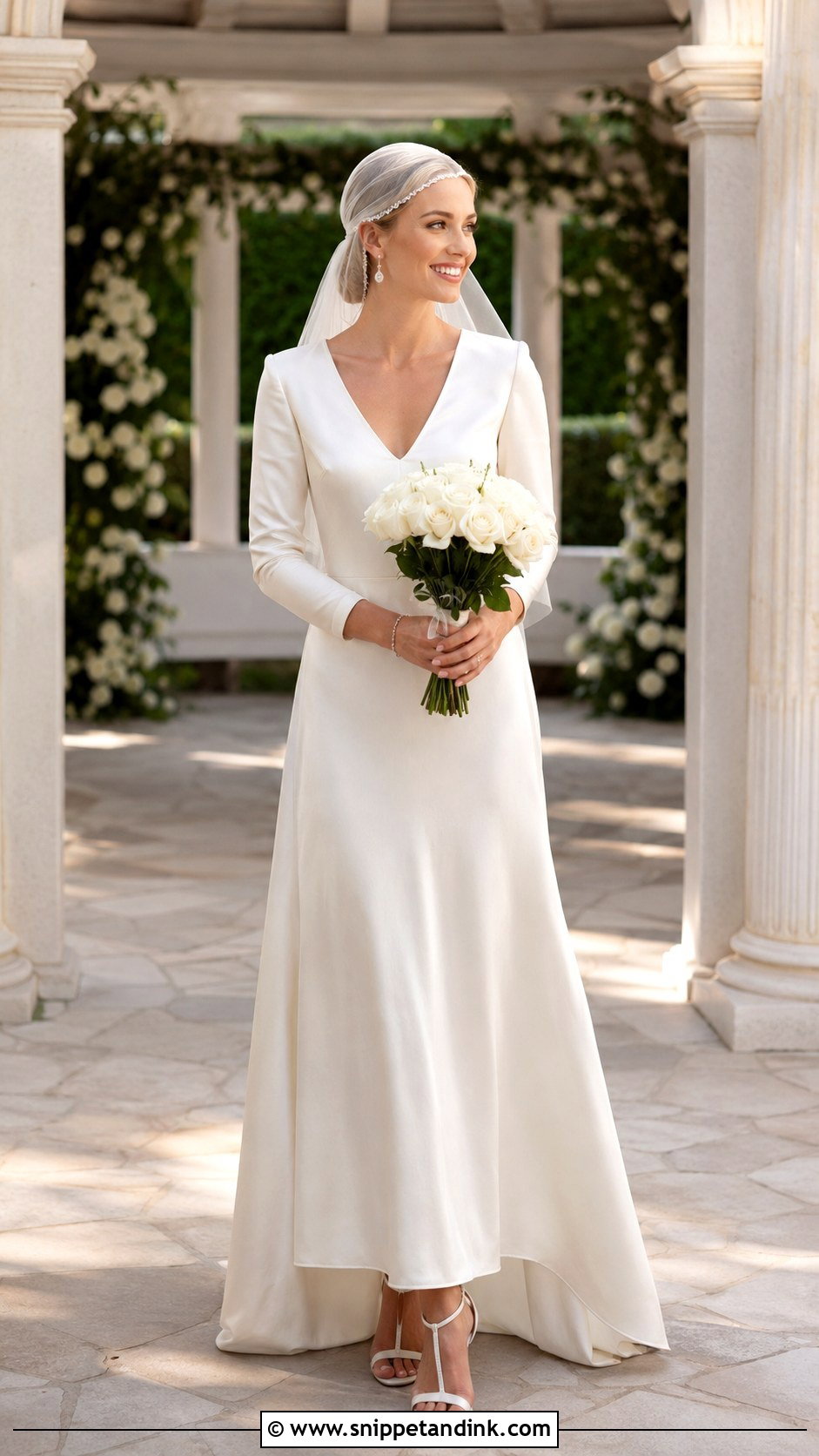 1930s Juliet Cap Veil Wedding Dress - Snippet and Ink - 20 30s Wedding Dress Ideas