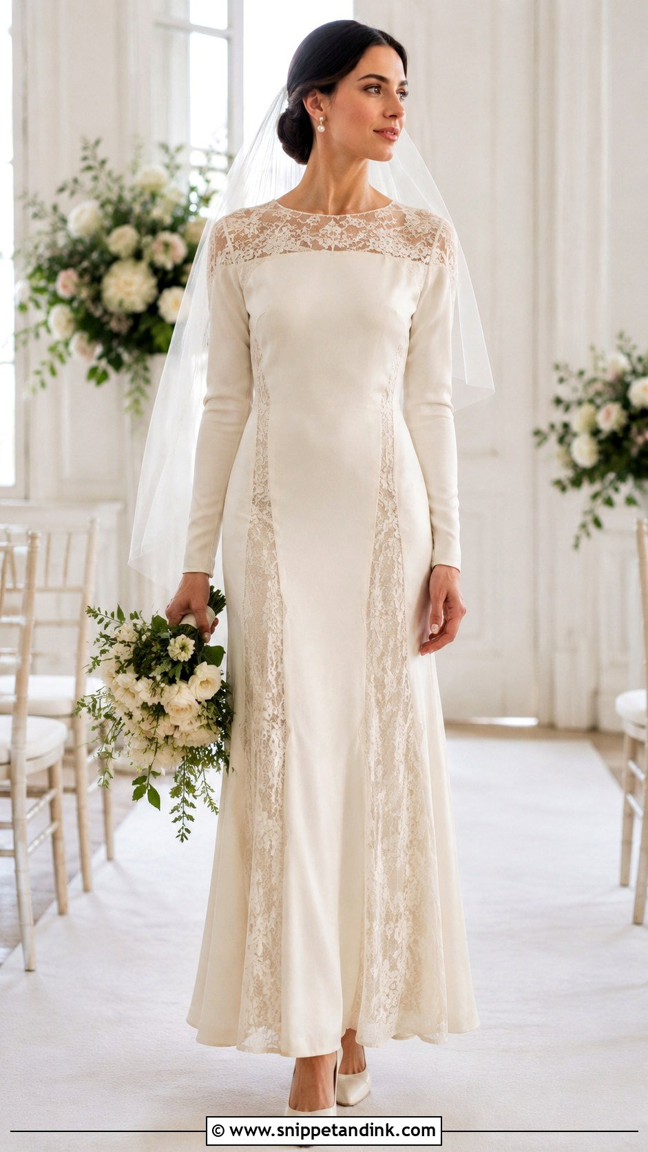 1930s Lace Panel Wedding Dress - Snippet and Ink - 20 1930 Wedding Dress Ideas
