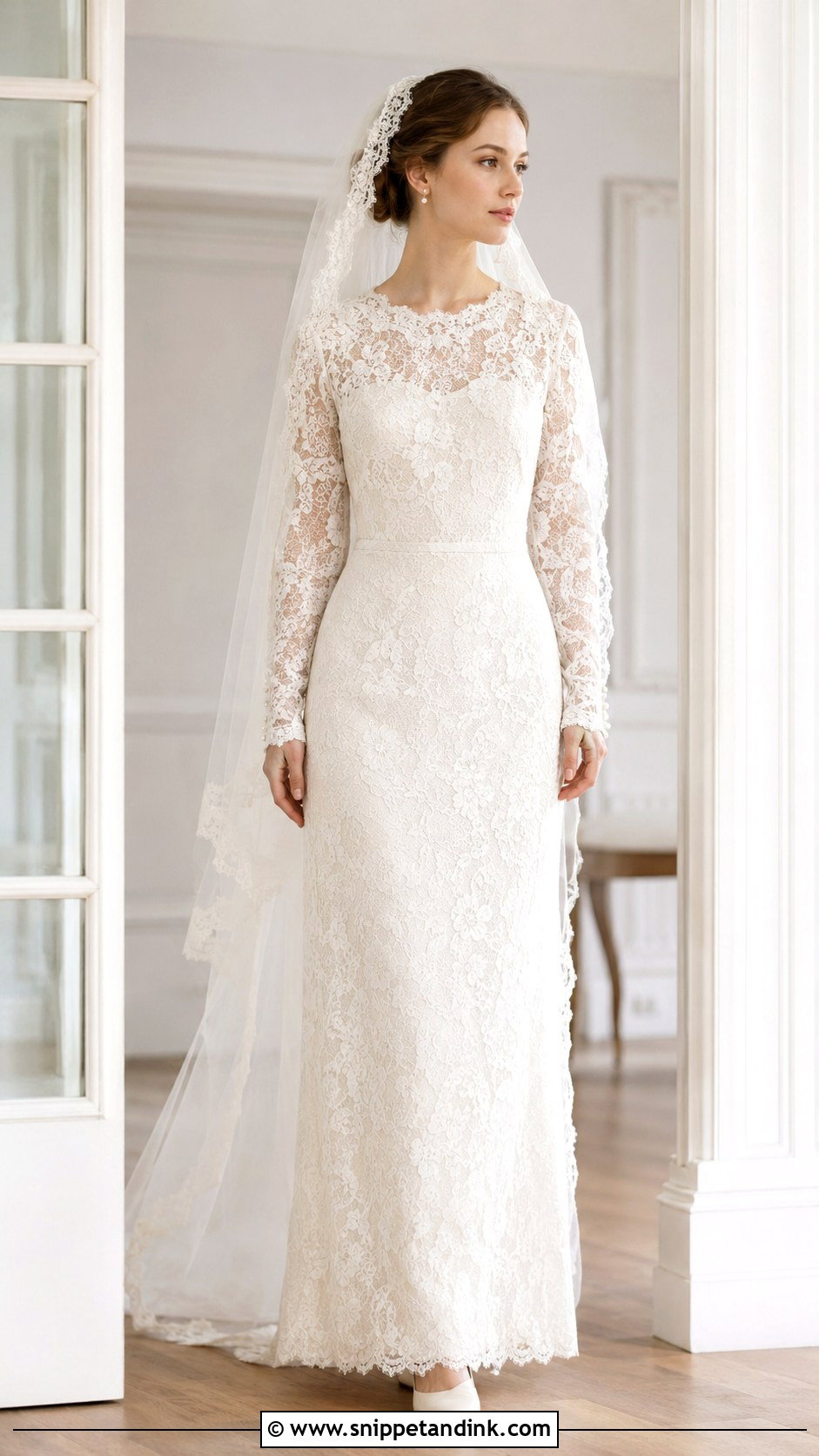 1930s Long Sleeve Lace Wedding Dress - Snippet and Ink - 20 1930 Wedding Dress Ideas