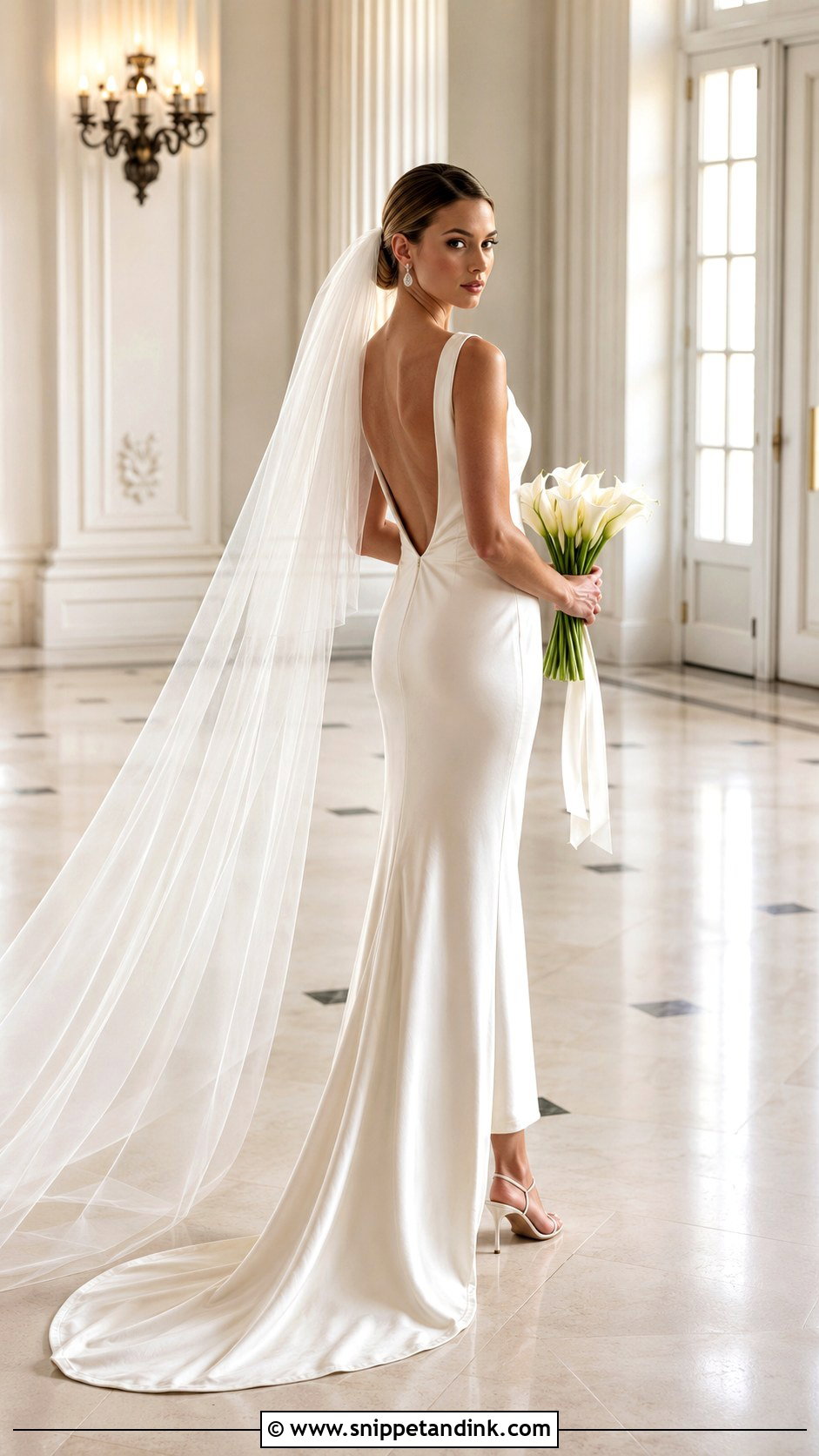 1930s Low Back Column Wedding Dress - Snippet and Ink - 20 30s Wedding Dress Ideas