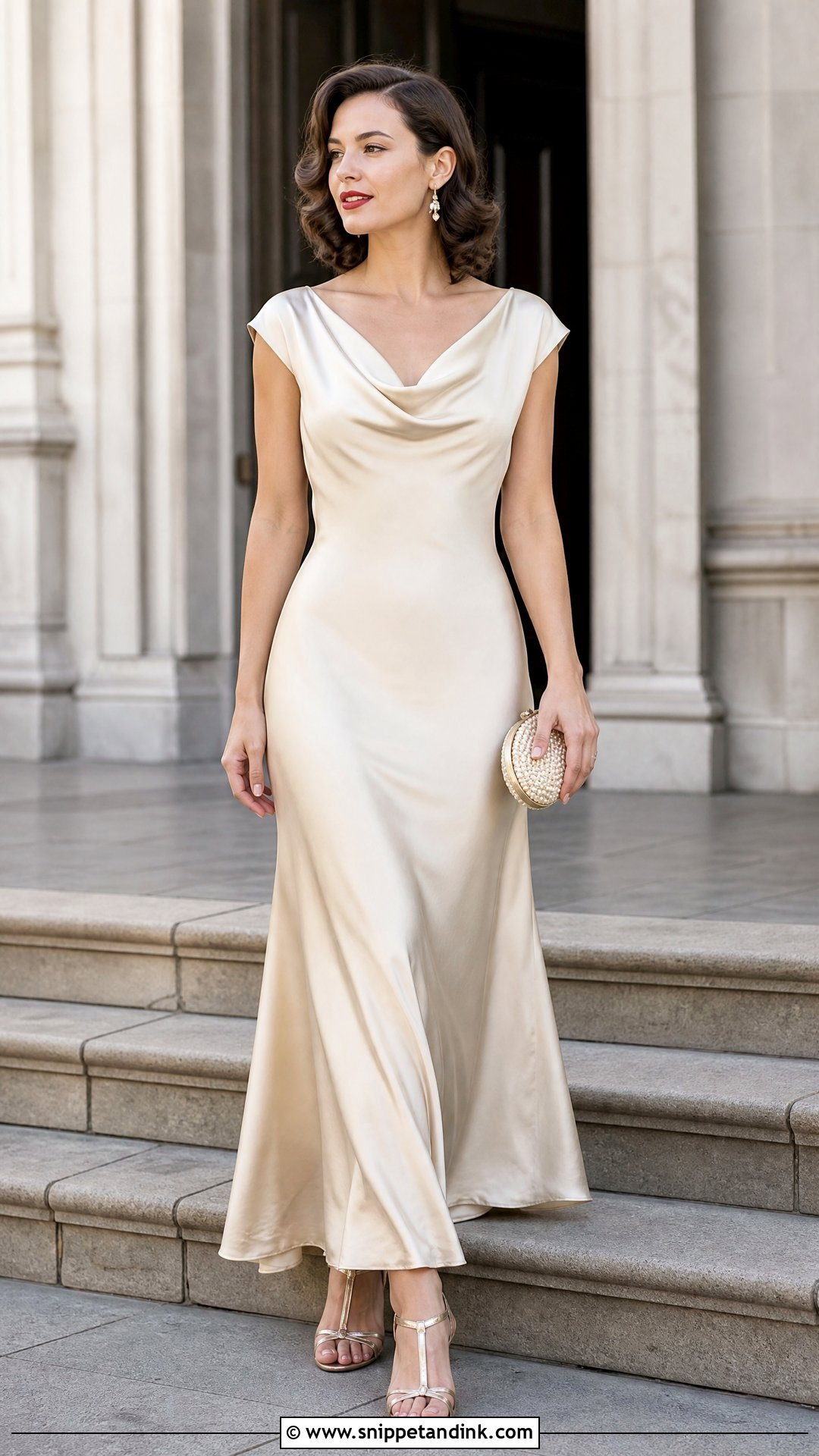 1930s Satin Bias Cut Civil Wedding Dress - Snippet and Ink - 20 Vintage Civil Wedding Dress Ideas