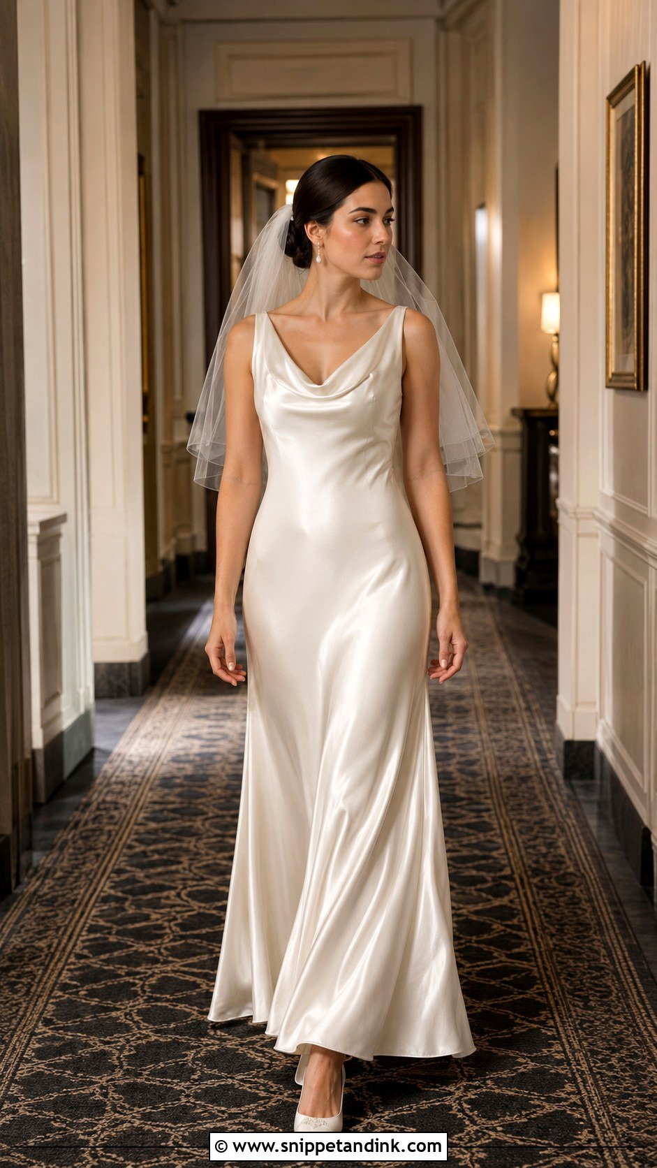 1930s Satin Bias Cut Wedding Dress - Snippet and Ink - 25 Vintage Wedding Dress Aesthetic Ideas