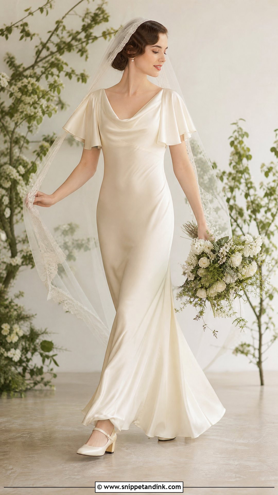 1930s Satin Boho Vintage Wedding Dress - Snippet and Ink - 20 Unique Boho Vintage Wedding Dresses
