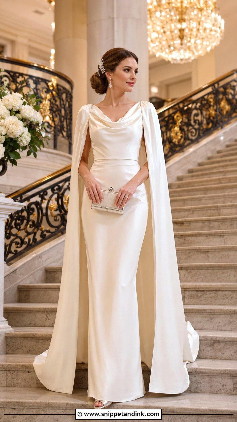1930s Satin Cape Wedding Dress - Snippet and Ink - 20 Antique Wedding Dresses