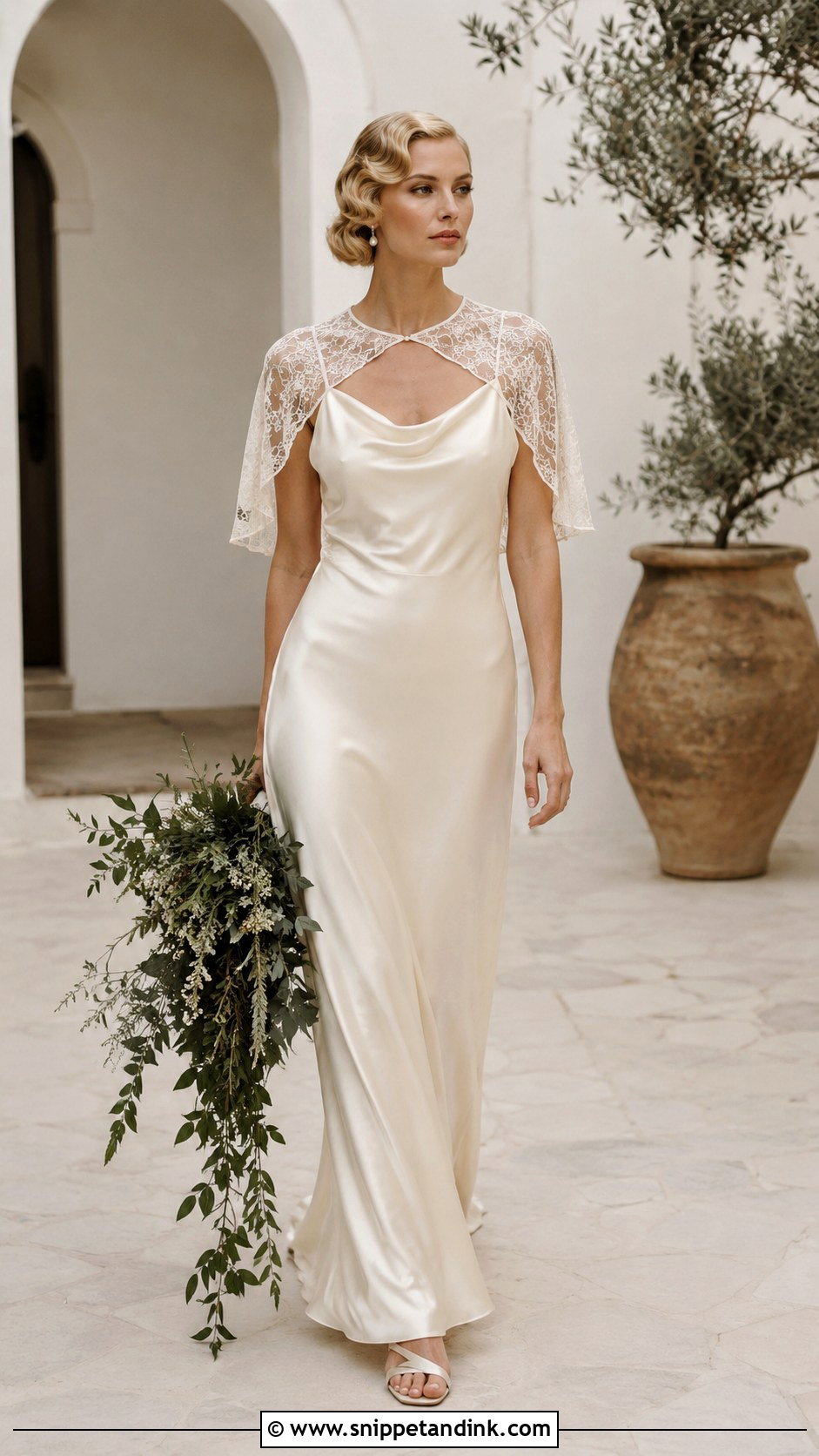 1930s Satin Slip Wedding Dress - Snippet and Ink - 20 Boho Vintage Wedding Dress Ideas