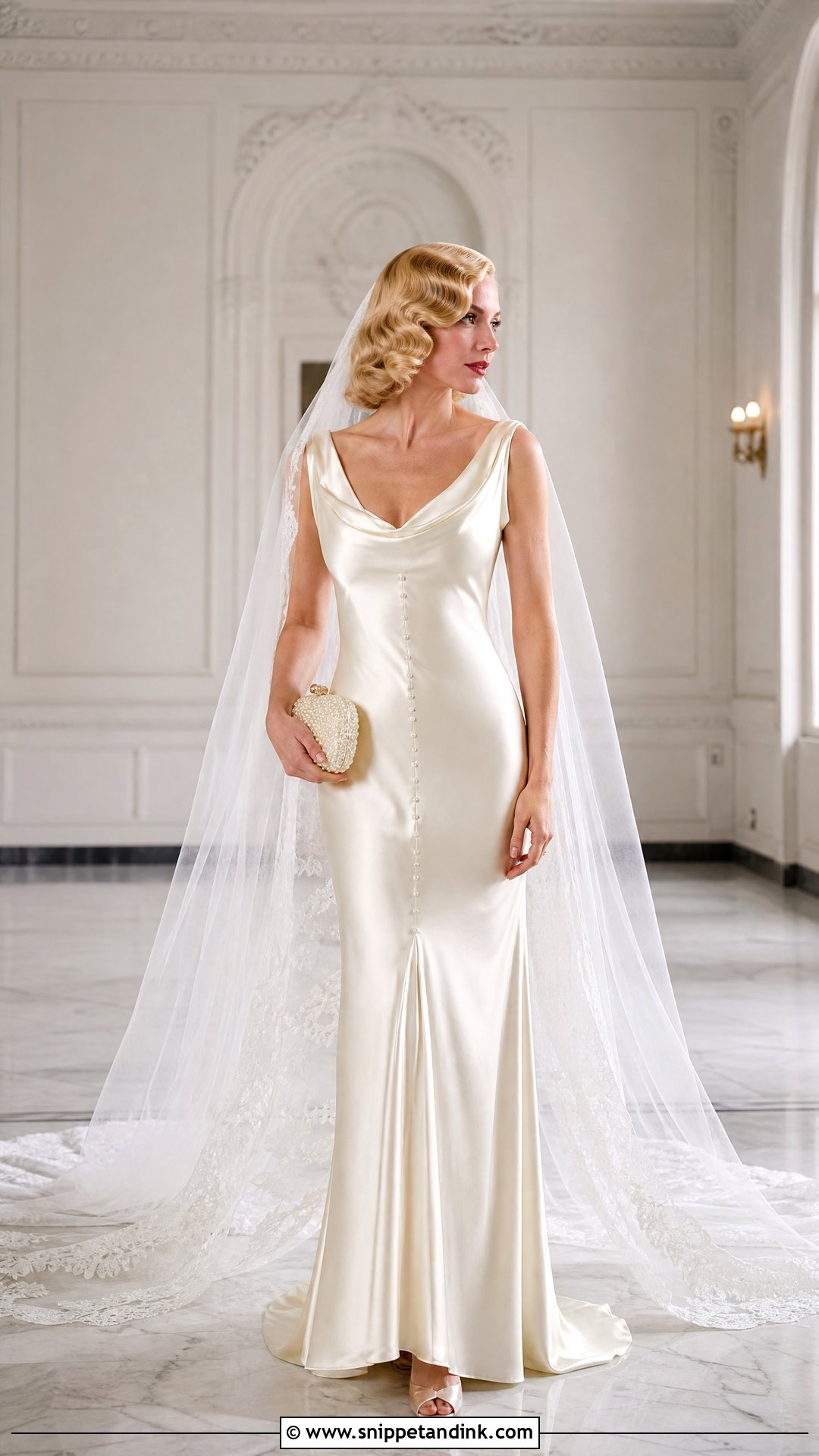 1930s Satin Vintage Bride Outfit - Snippet and Ink - 20 Vintage Brides Ideas