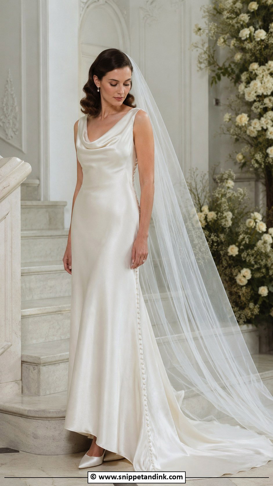 1930s Satin Wedding Dress - Snippet and Ink - 25 Vintage Style Wedding Dresses