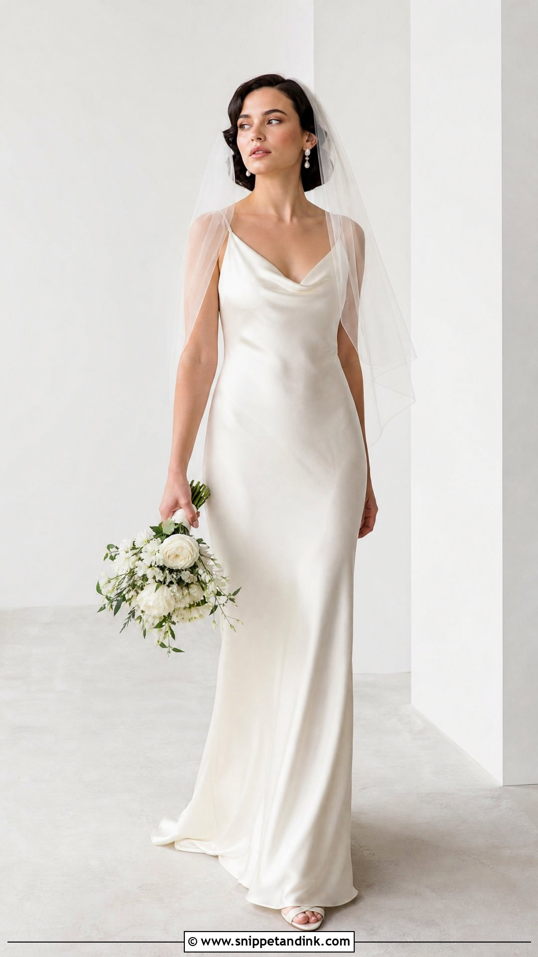 1930s Silk Slip Bride Dress - Snippet and Ink - 25 Vintage Bride Dress Ideas