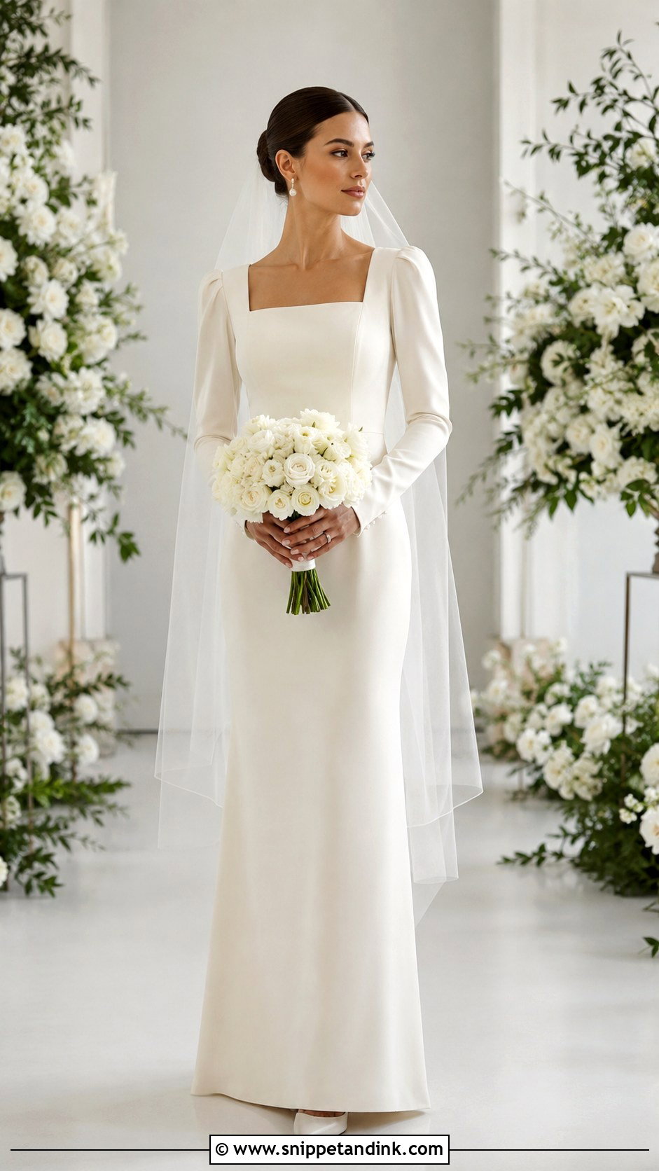 1930s Square Neck Wedding Dress - Snippet and Ink - 20 1930 Wedding Dress Ideas
