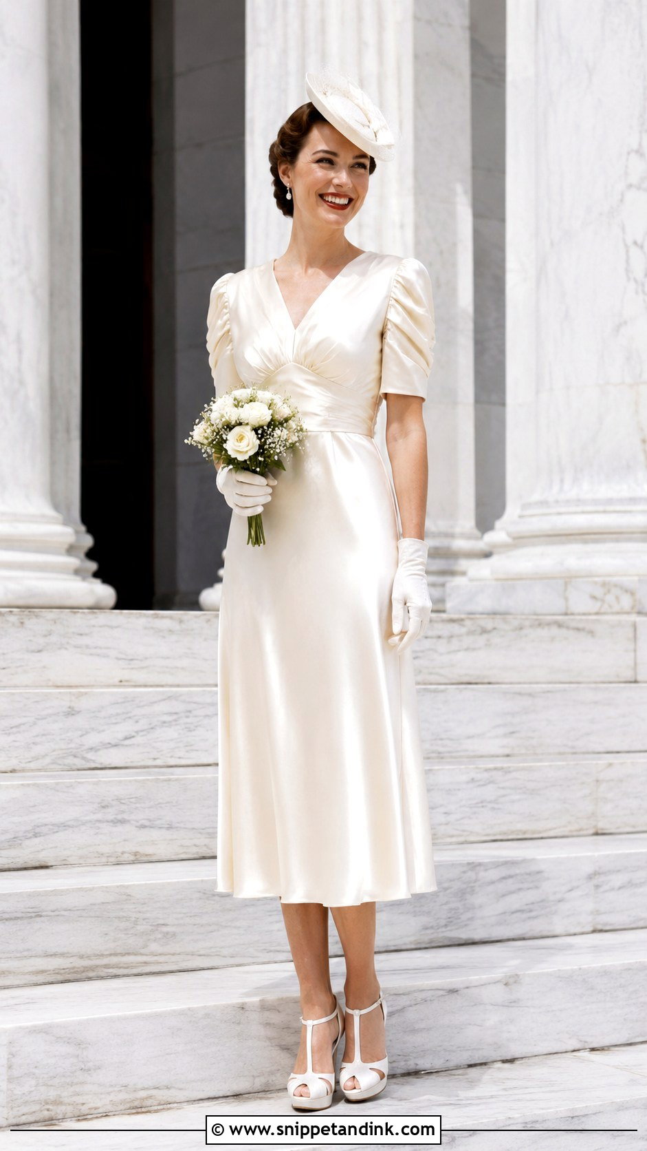 1930s Tea Length Wedding Dress - Snippet and Ink - 20 1930 Wedding Dress Ideas
