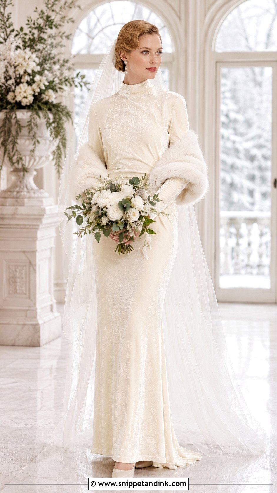 1930s Velvet Winter Wedding Dress - Snippet and Ink - 20 1930 Wedding Dress Ideas
