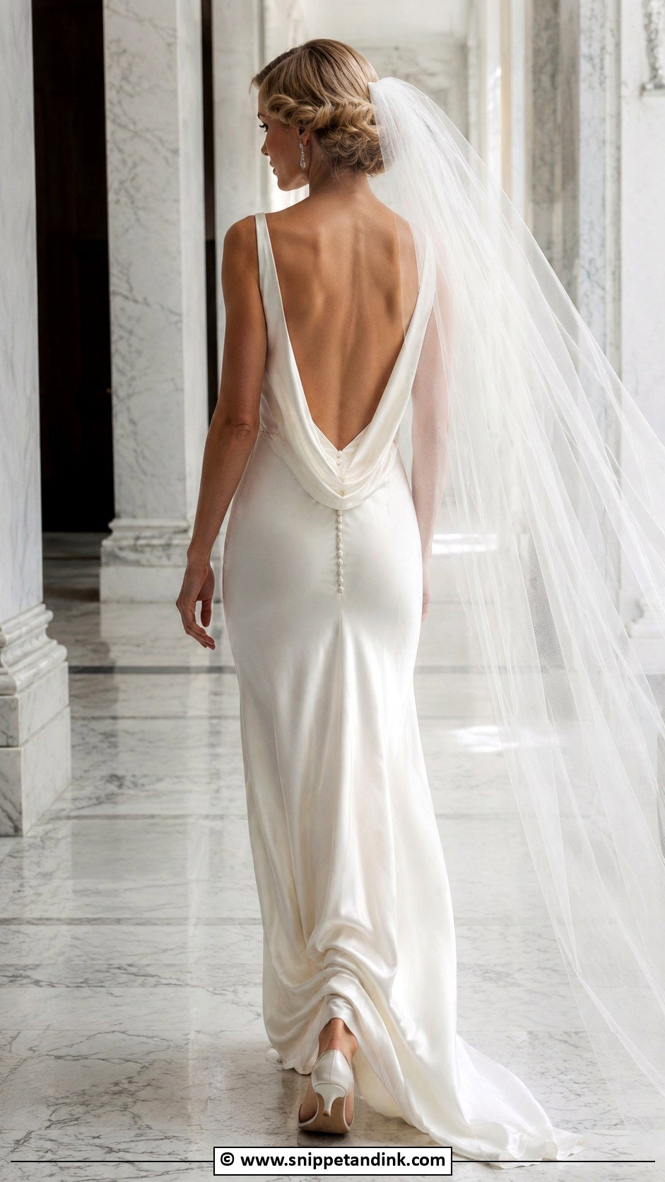 1930s Wedding Dress With Dramatic Back - Snippet and Ink - 25 1930s Wedding Dress Ideas
