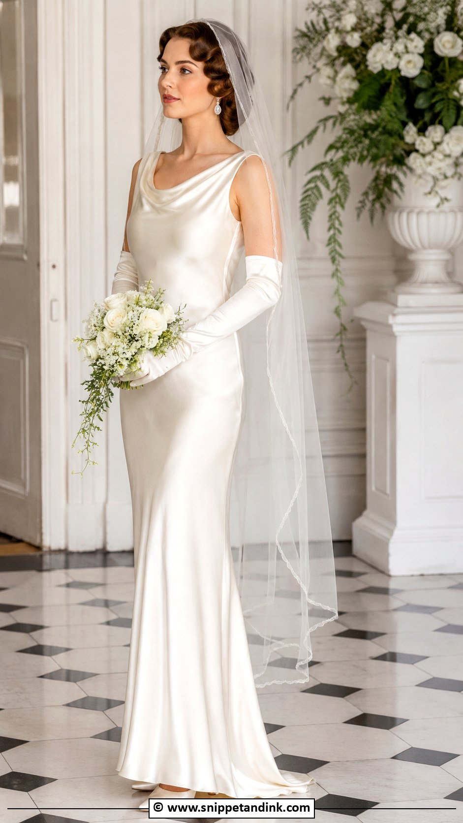 1930s Wedding Dress With Gloves - Snippet and Ink - 25 1930s Wedding Dress Ideas