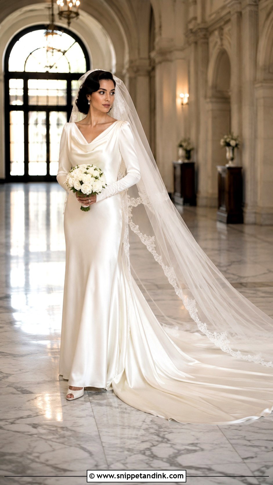 1930s Wedding Dress With Long Train - Snippet and Ink - 20 1930 Wedding Dress Ideas