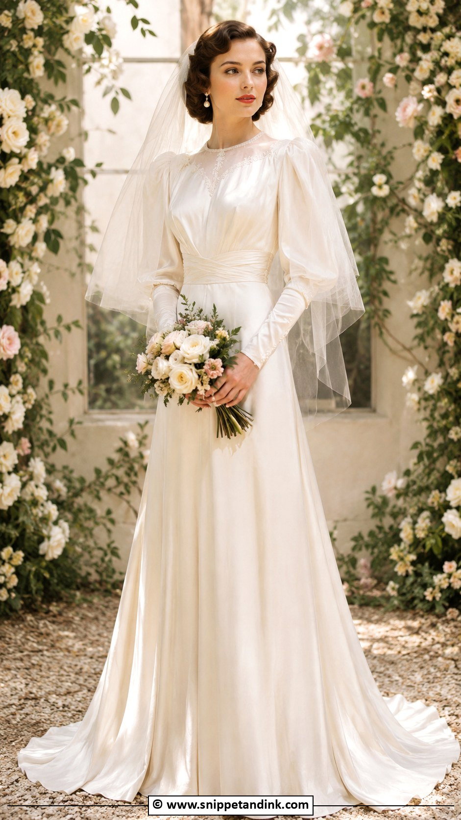 1930s Wedding Dress With Puff Sleeves - Snippet and Ink - 25 1930s Wedding Dress Ideas