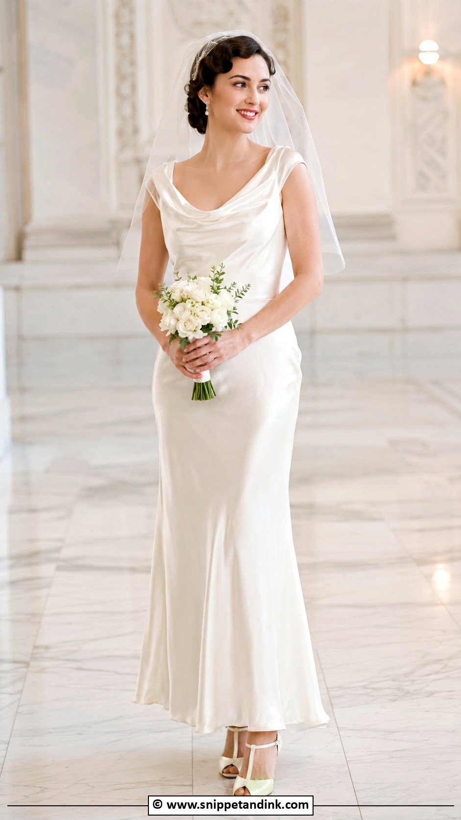 1930s Wedding Dress With T Strap Heels - Snippet and Ink - 25 1930s Wedding Dress Ideas